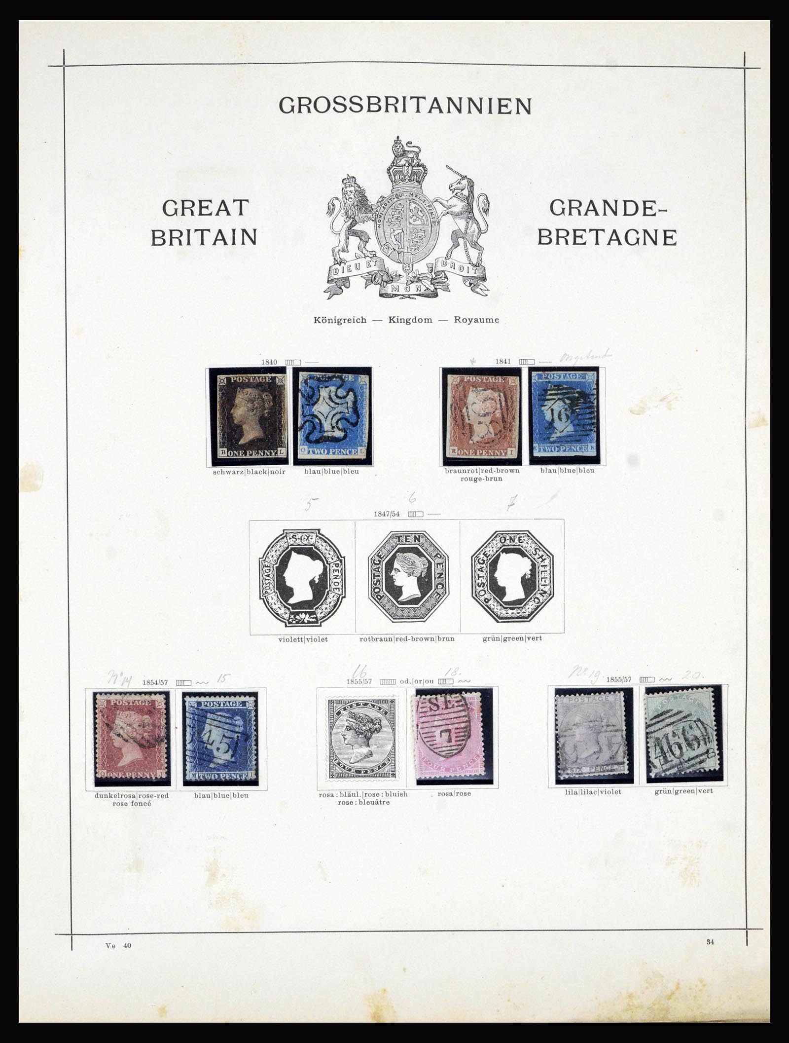 36799 001 - Postzegelverzameling 36799 Engeland 1840-1970.