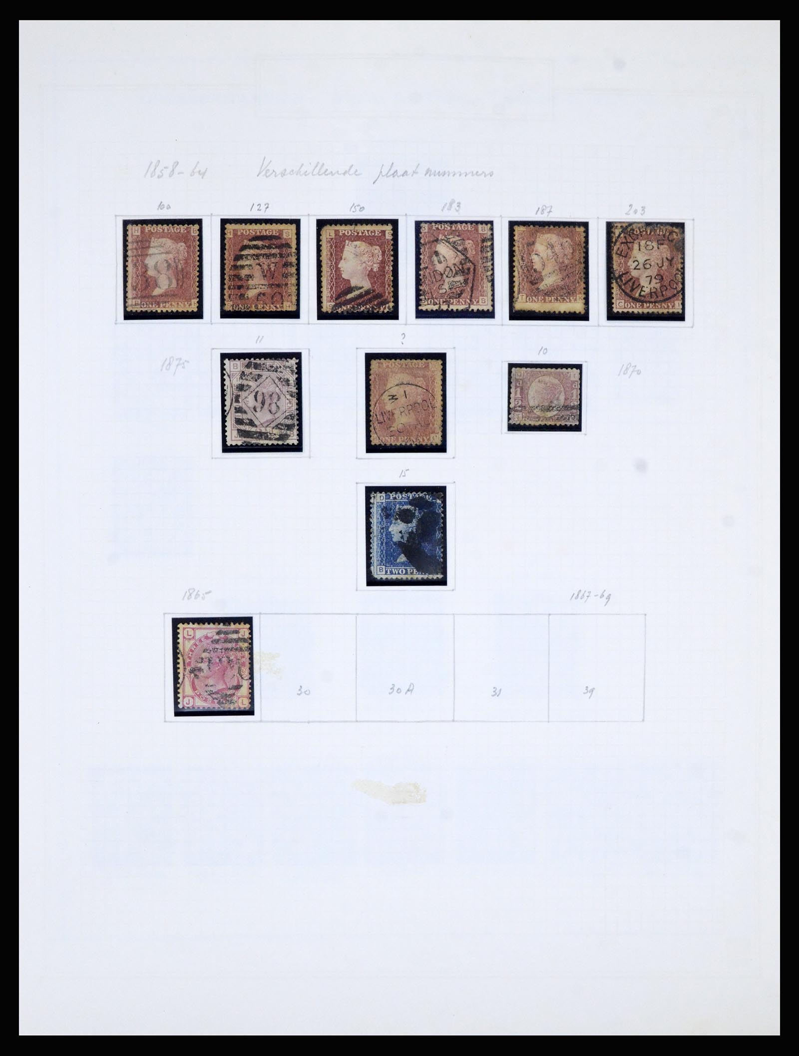 36799 003 - Postzegelverzameling 36799 Engeland 1840-1970.