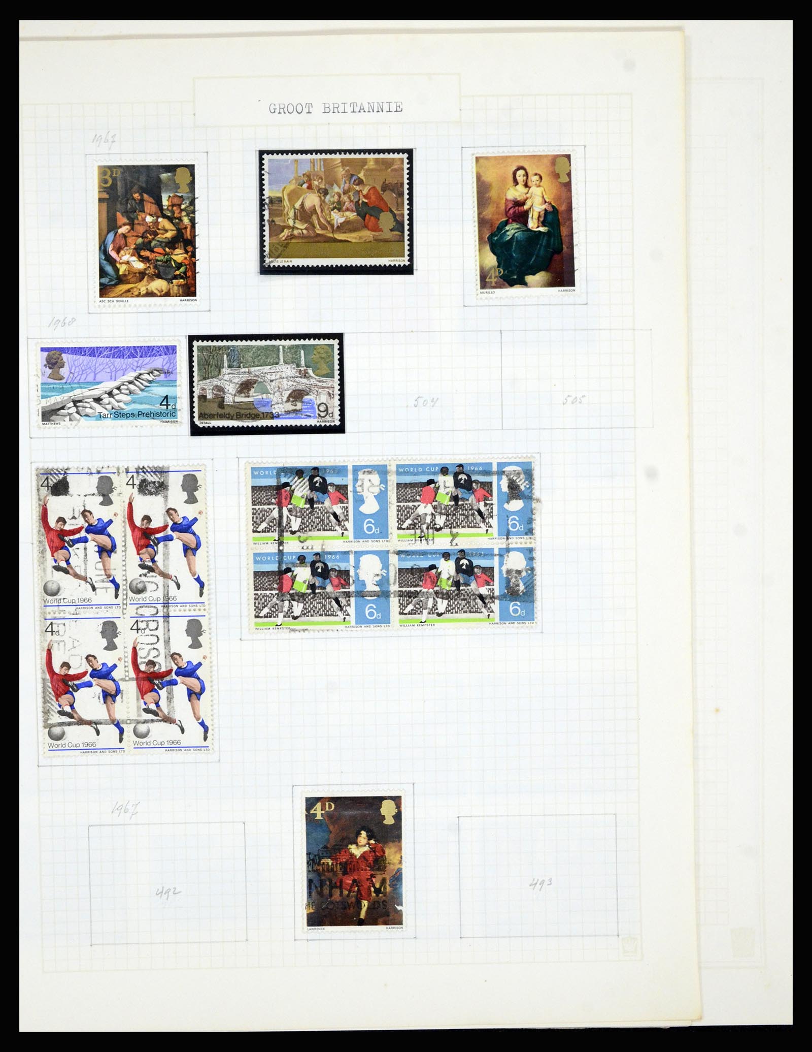 36799 032 - Postzegelverzameling 36799 Engeland 1840-1970.