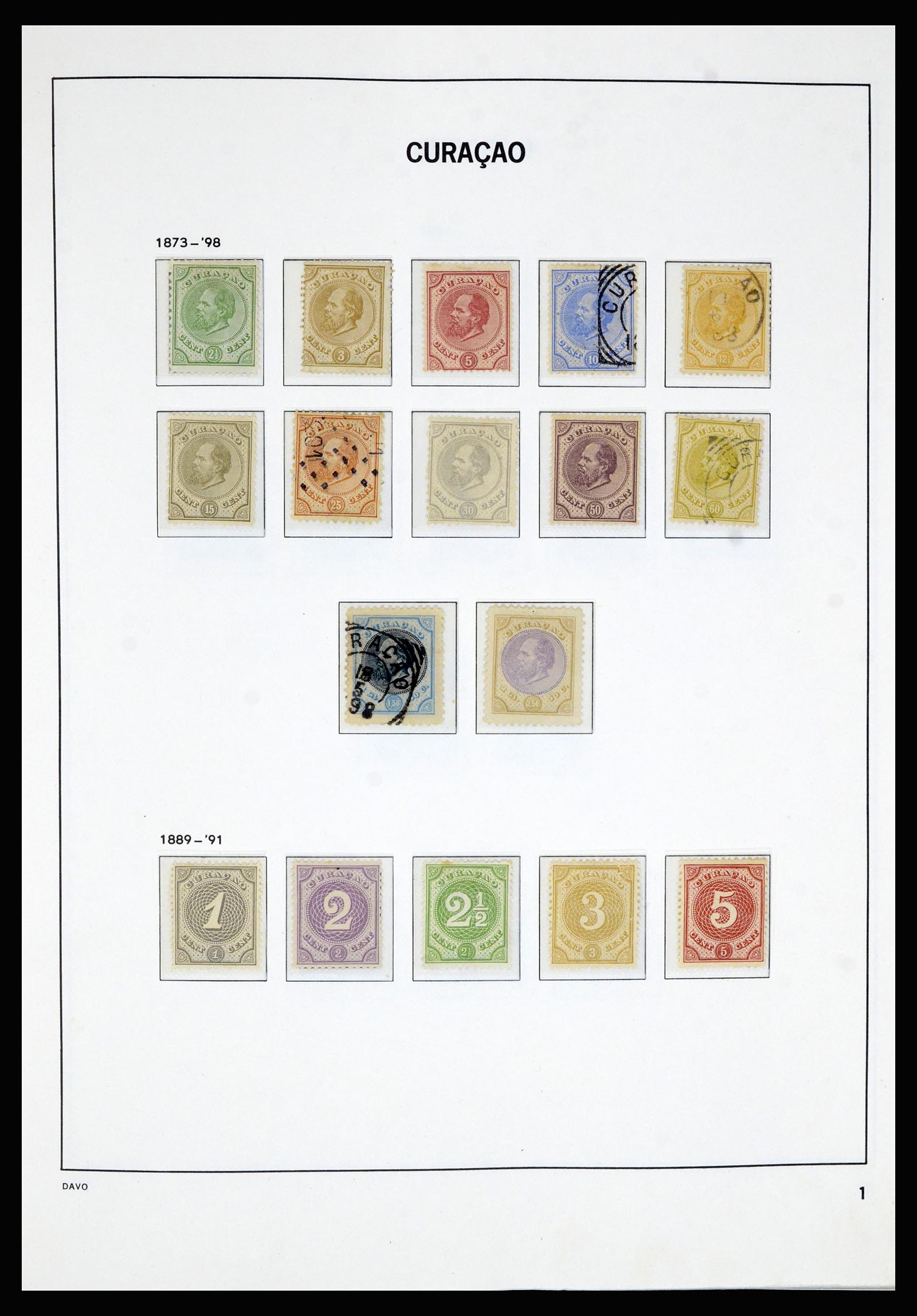36802 001 - Postzegelverzameling 36802 Curaçao en Nederlandse Antillen 1873-1993.