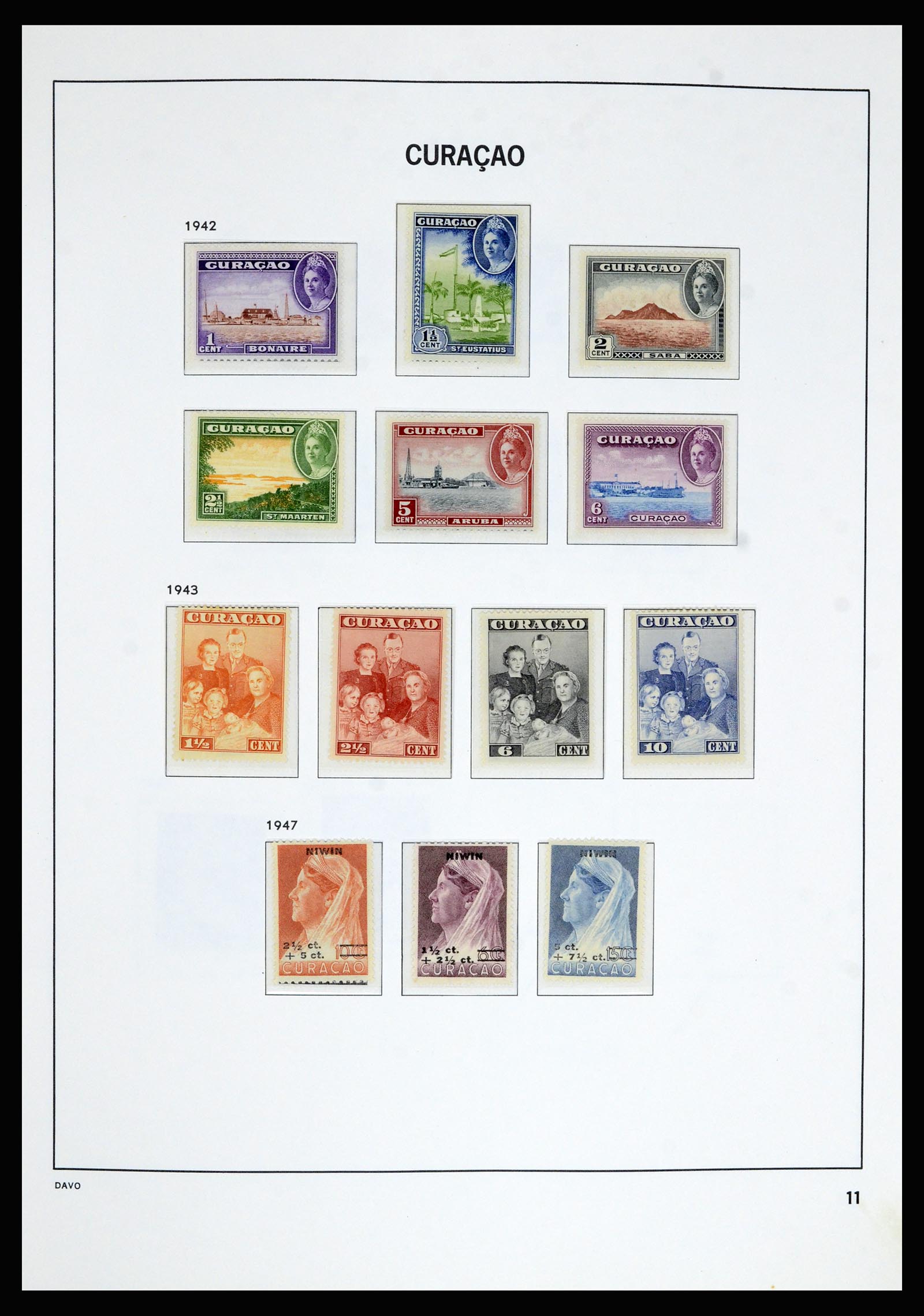36802 011 - Postzegelverzameling 36802 Curaçao en Nederlandse Antillen 1873-1993.