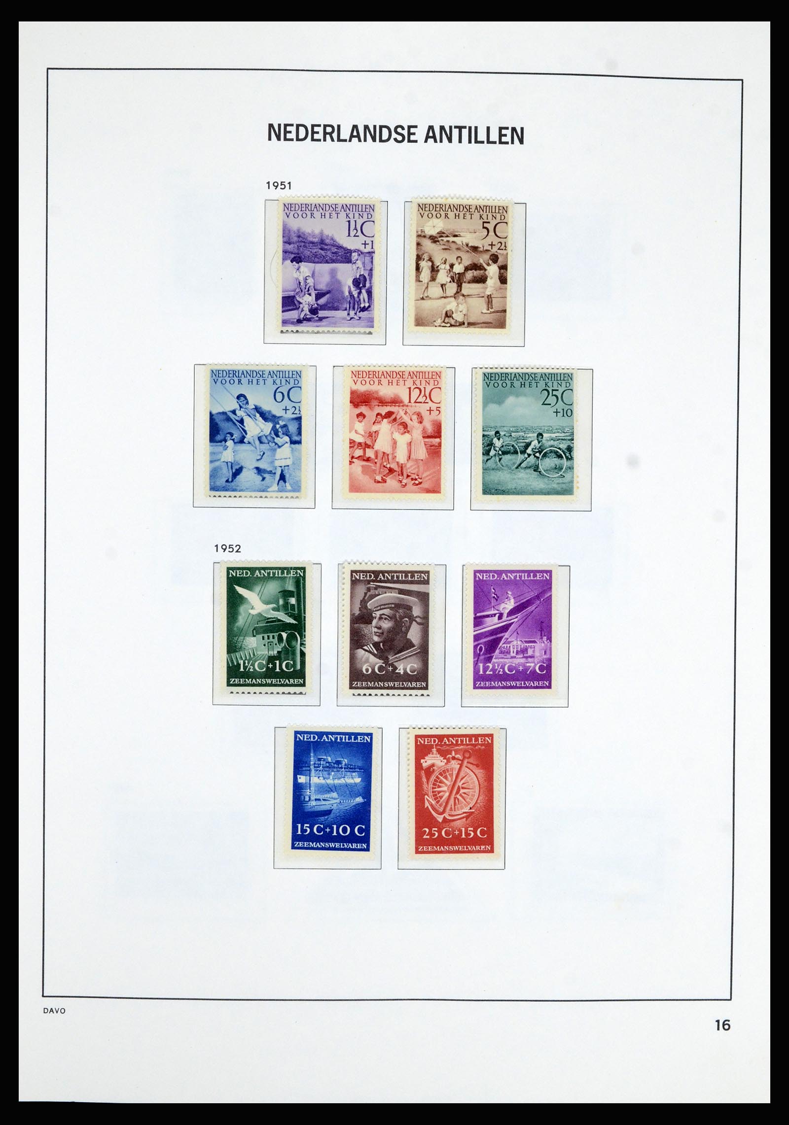 36802 016 - Postzegelverzameling 36802 Curaçao en Nederlandse Antillen 1873-1993.