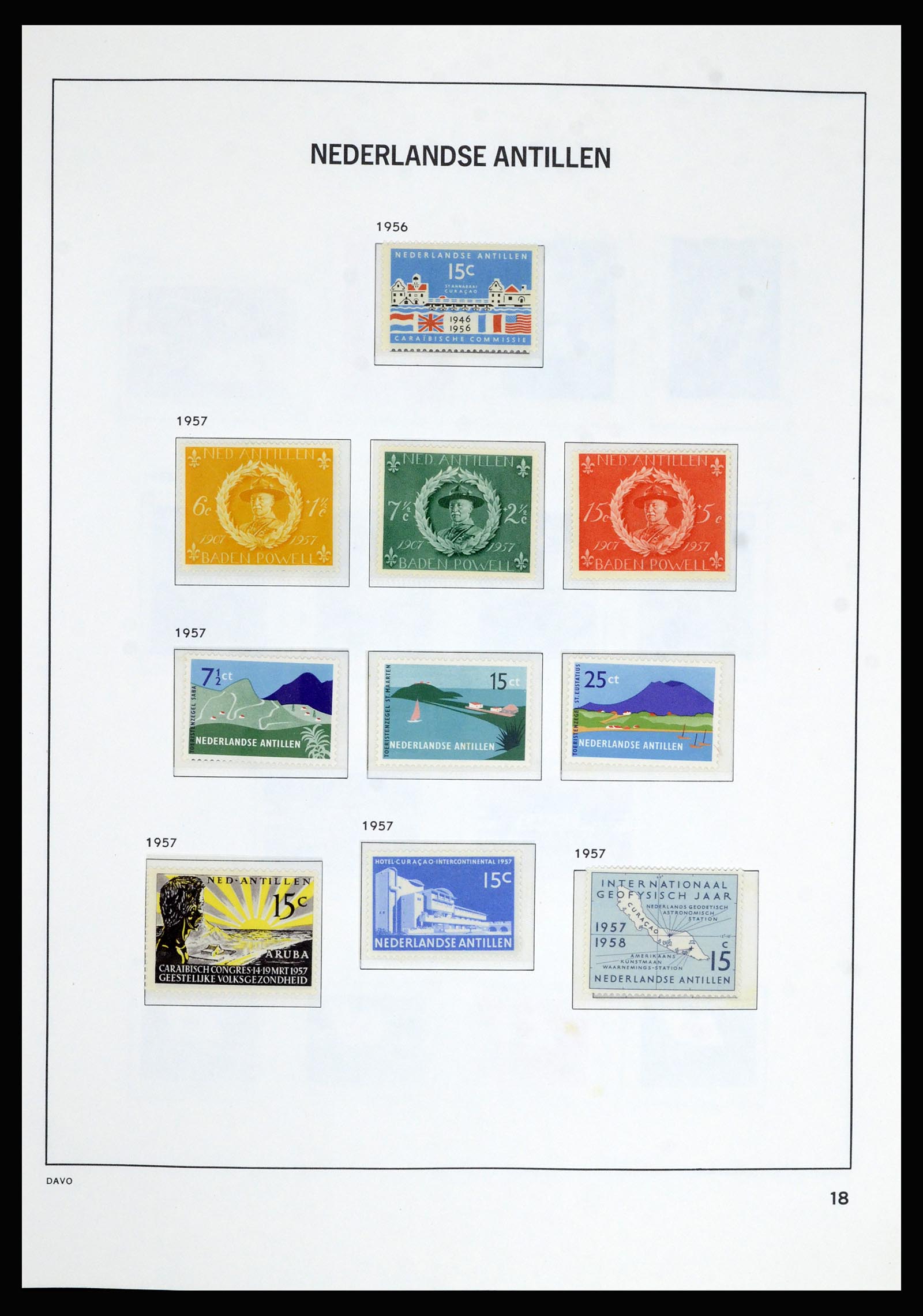 36802 018 - Postzegelverzameling 36802 Curaçao en Nederlandse Antillen 1873-1993.