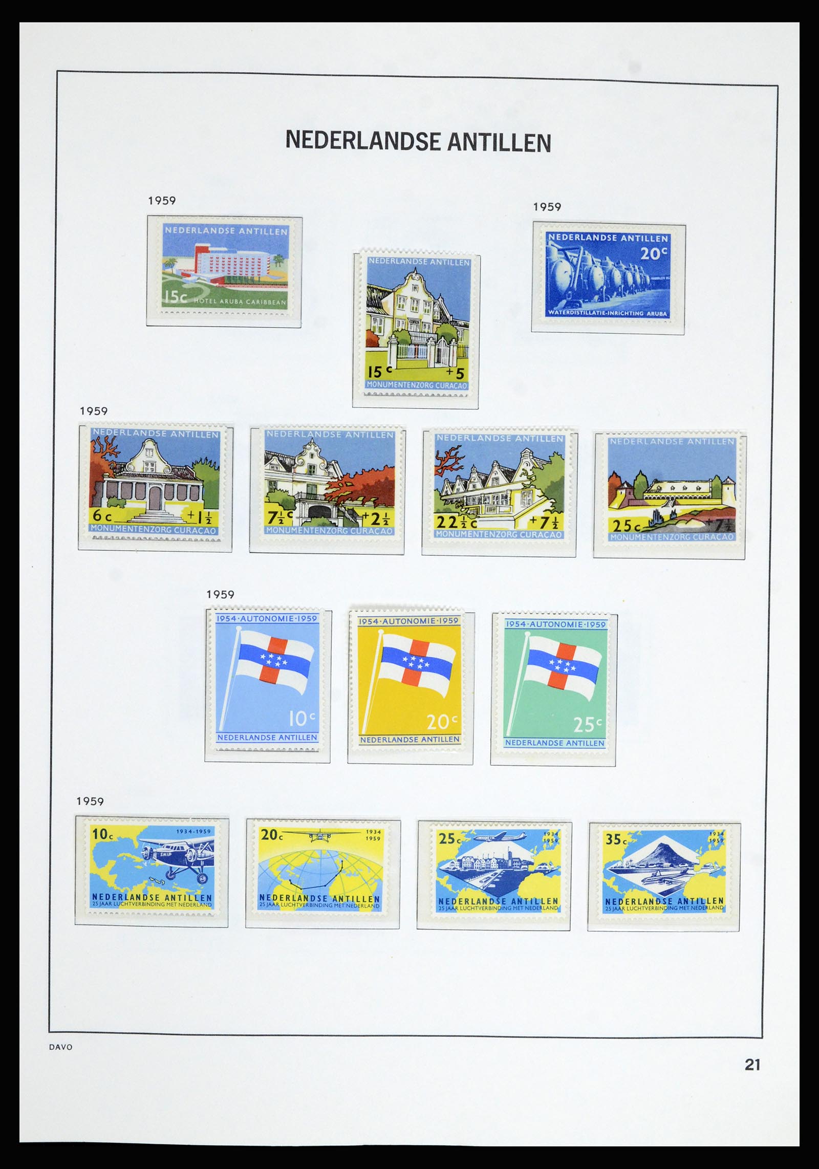 36802 021 - Postzegelverzameling 36802 Curaçao en Nederlandse Antillen 1873-1993.