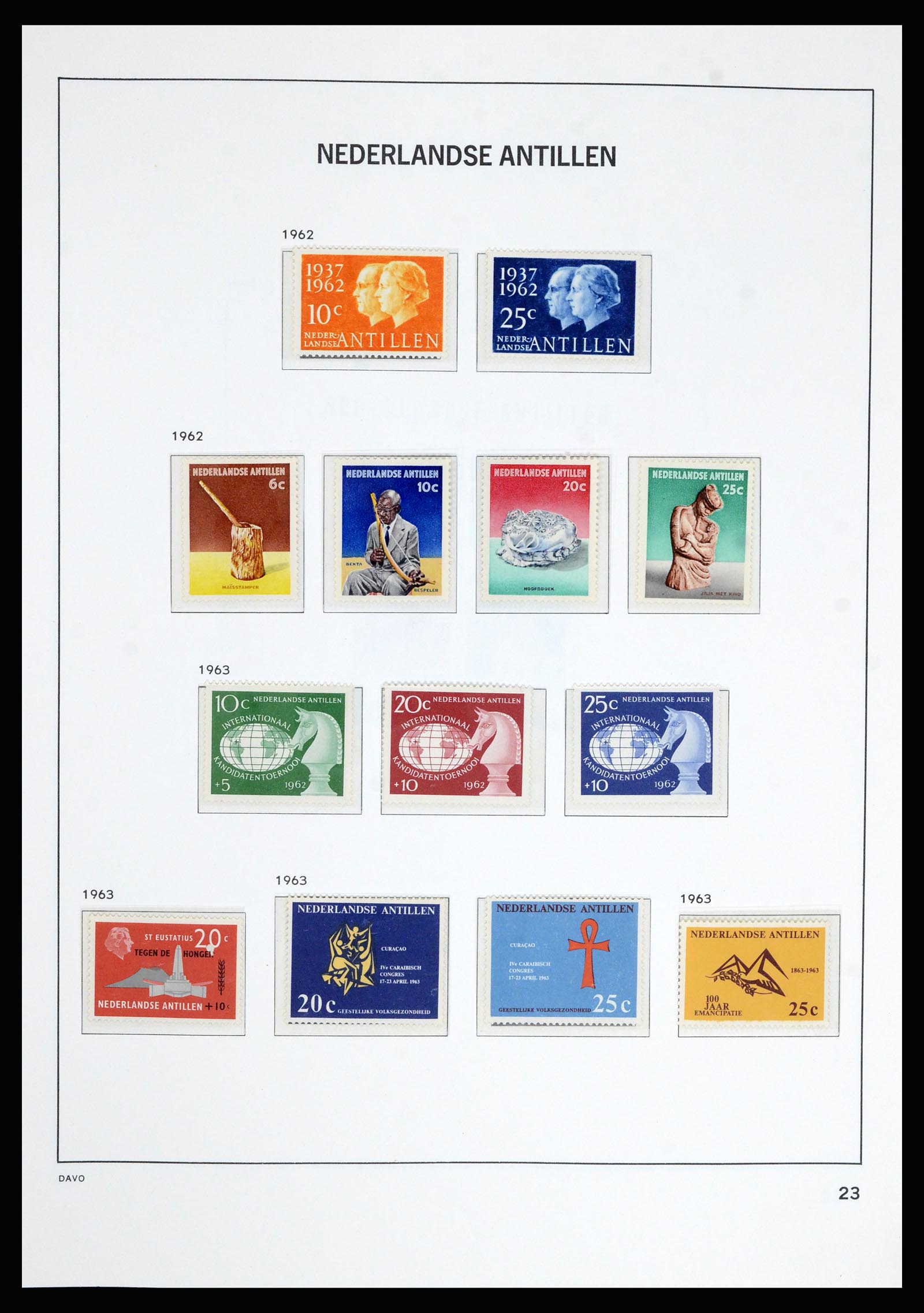36802 023 - Postzegelverzameling 36802 Curaçao en Nederlandse Antillen 1873-1993.