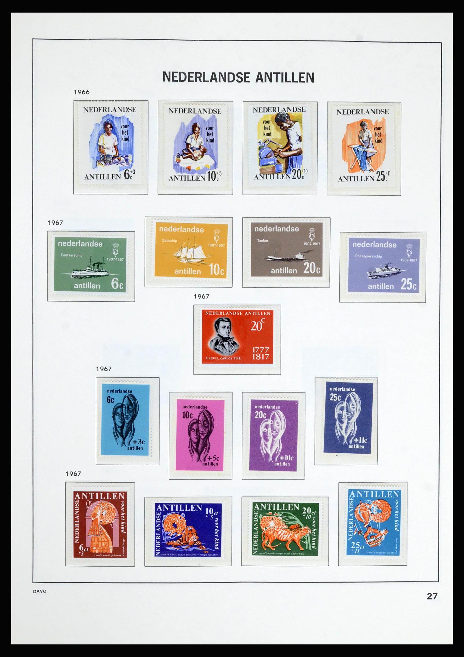 36802 028 - Postzegelverzameling 36802 Curaçao en Nederlandse Antillen 1873-1993.
