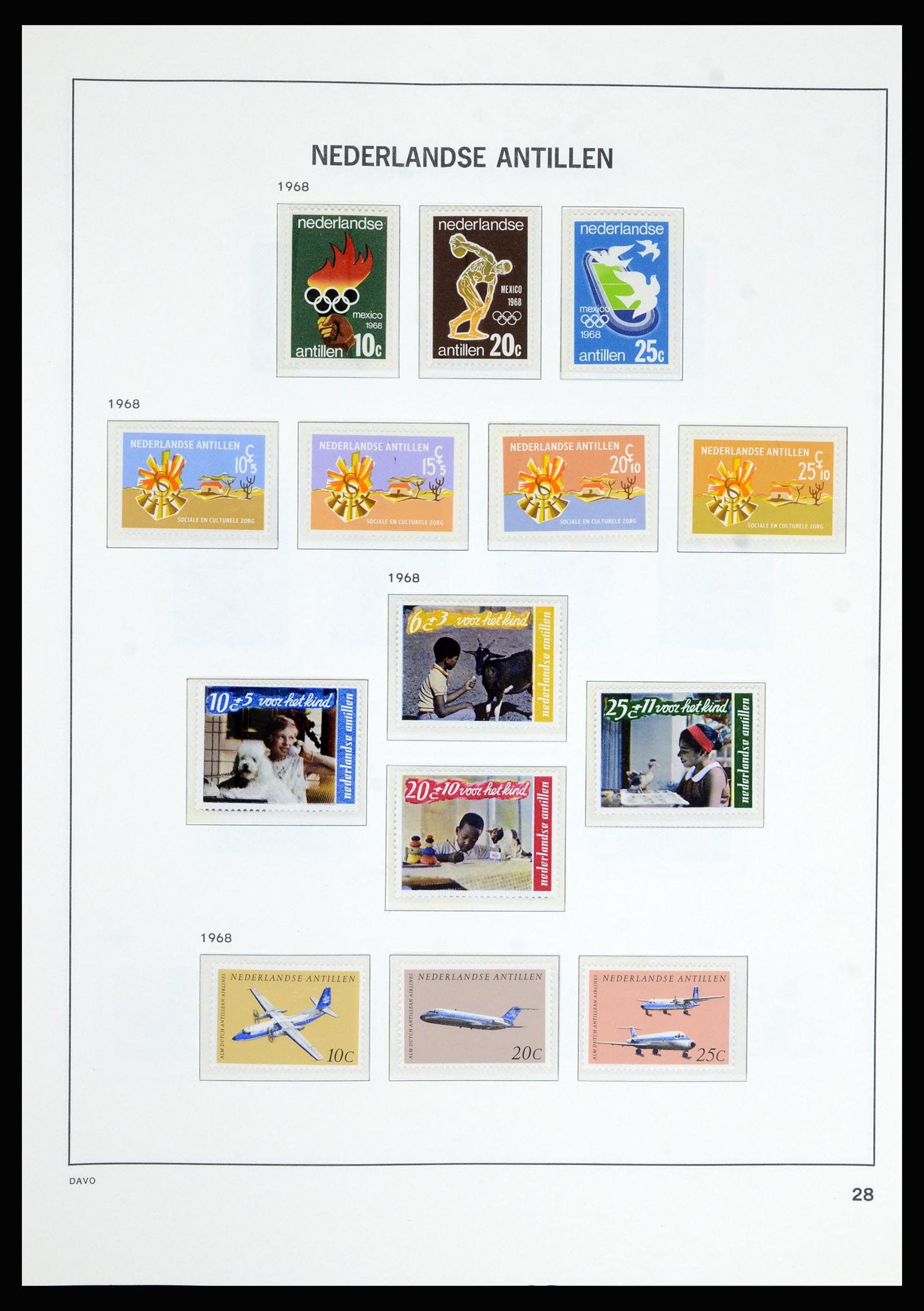 36802 029 - Postzegelverzameling 36802 Curaçao en Nederlandse Antillen 1873-1993.
