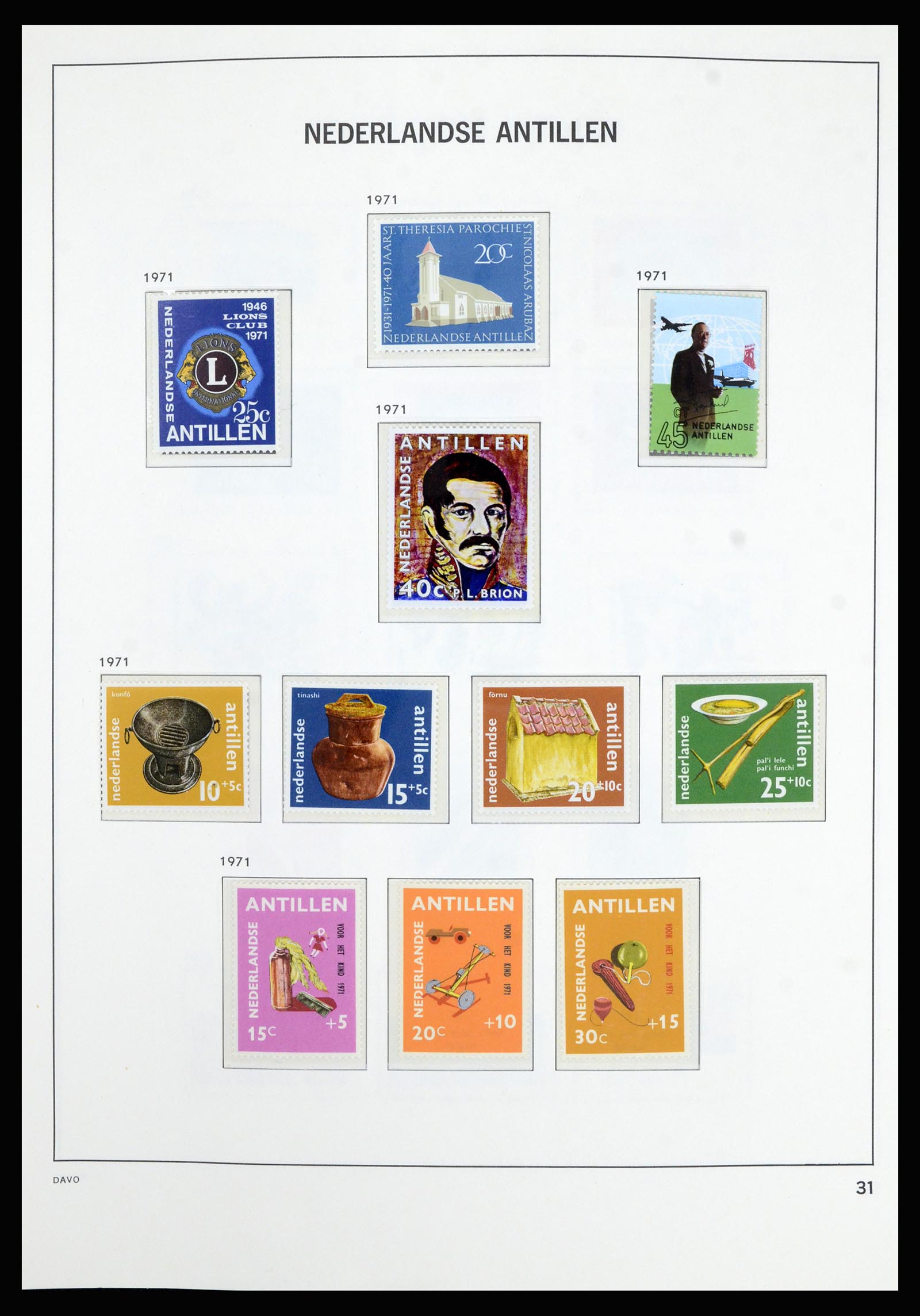 36802 032 - Postzegelverzameling 36802 Curaçao en Nederlandse Antillen 1873-1993.