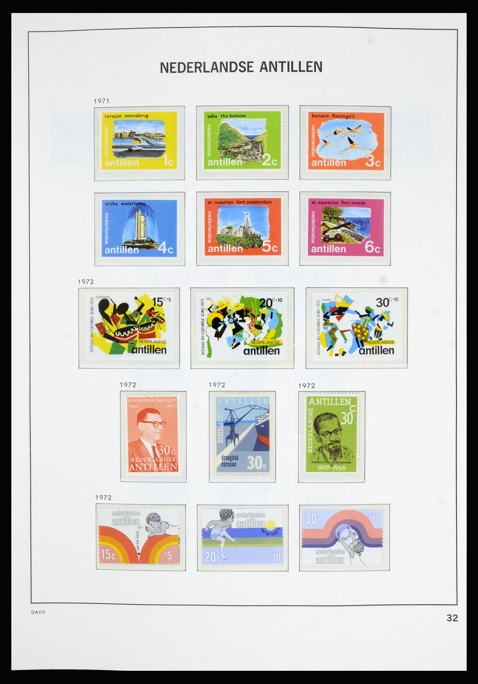 36802 033 - Postzegelverzameling 36802 Curaçao en Nederlandse Antillen 1873-1993.