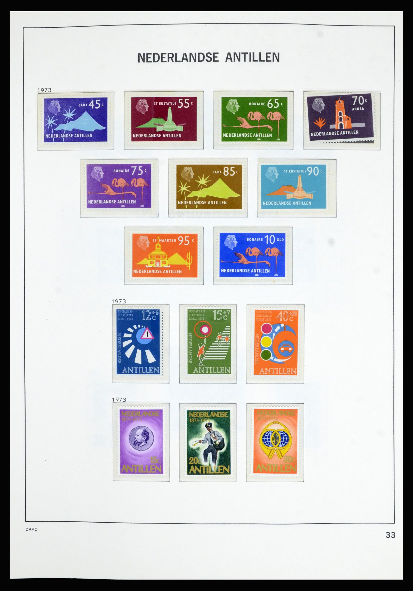 36802 034 - Postzegelverzameling 36802 Curaçao en Nederlandse Antillen 1873-1993.