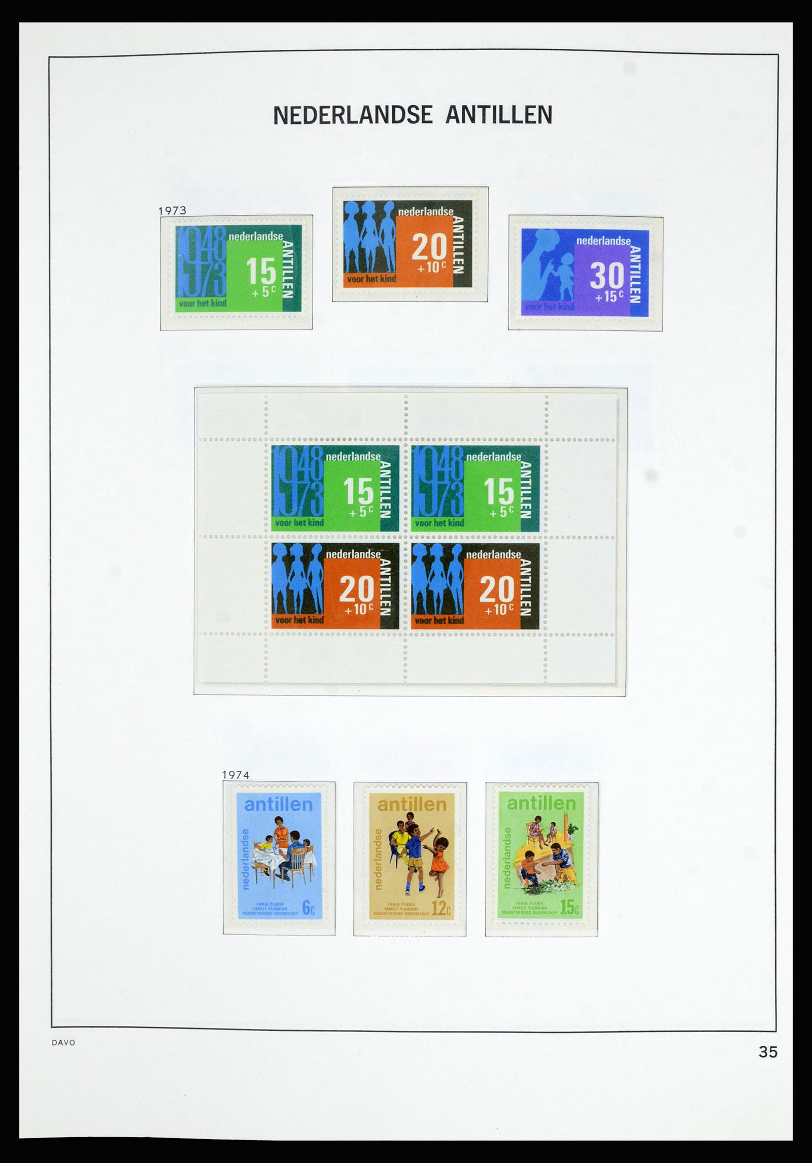 36802 036 - Postzegelverzameling 36802 Curaçao en Nederlandse Antillen 1873-1993.