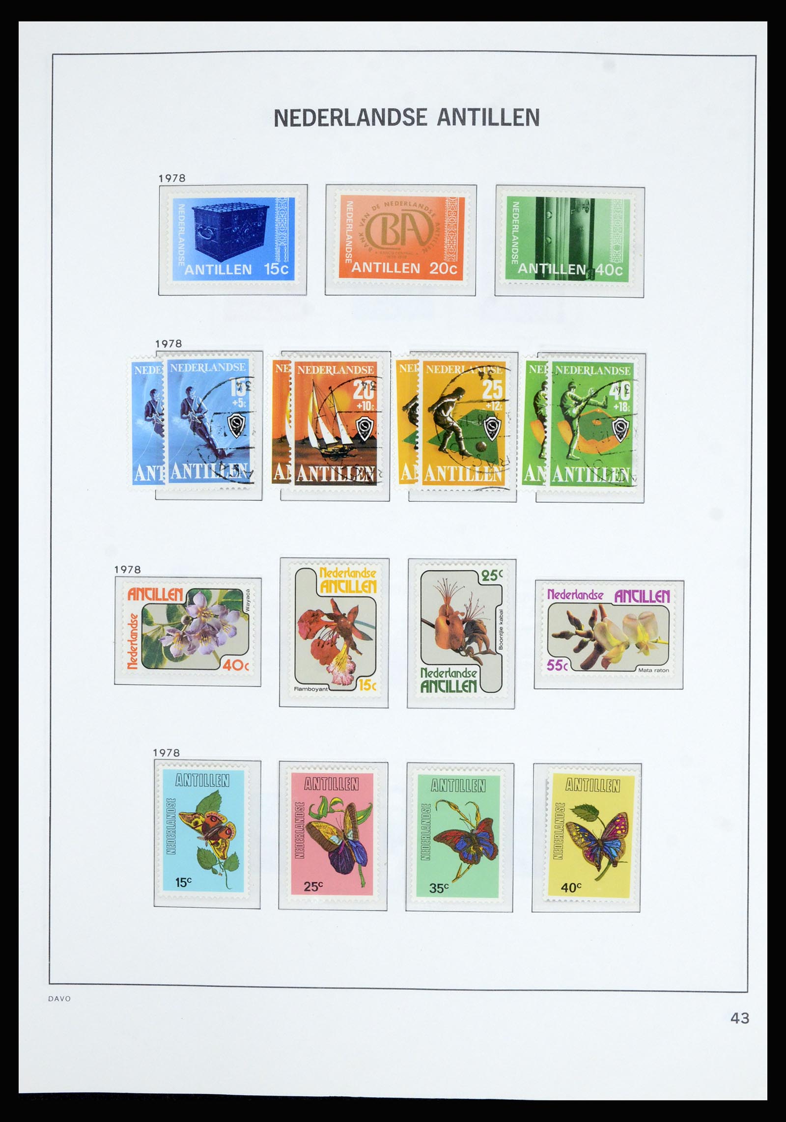 36802 044 - Postzegelverzameling 36802 Curaçao en Nederlandse Antillen 1873-1993.