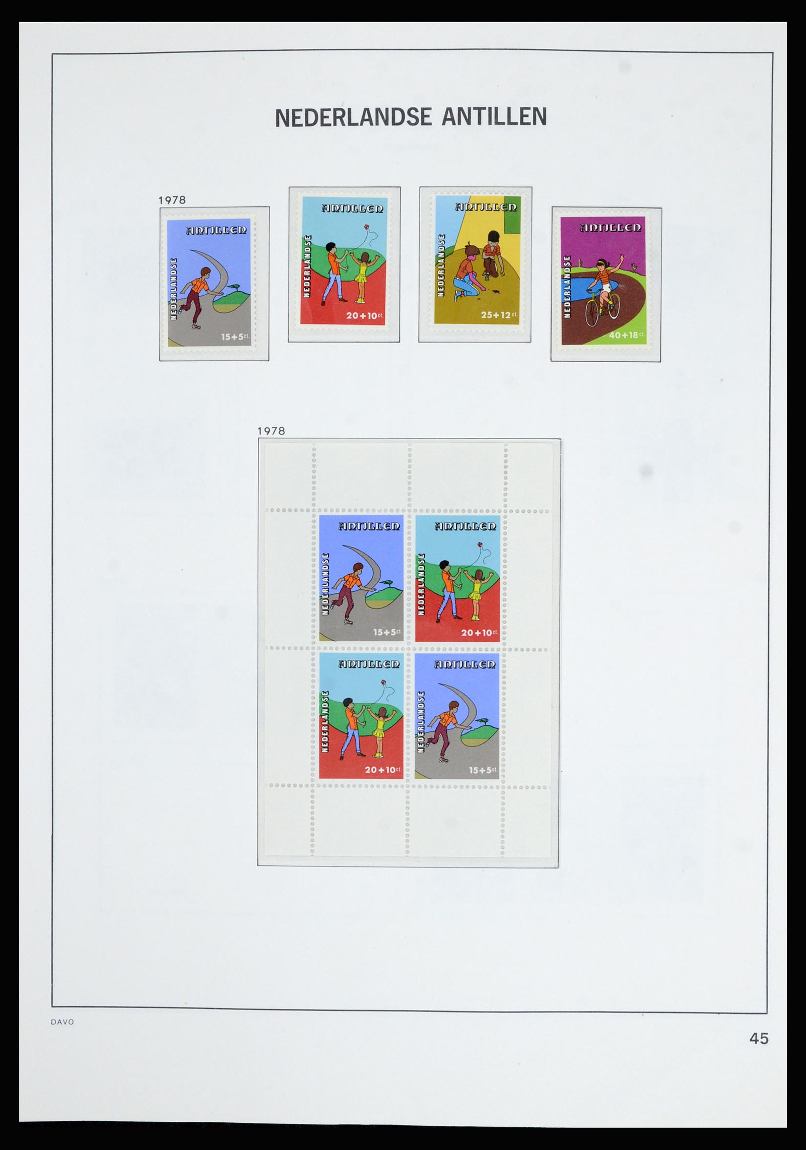 36802 046 - Postzegelverzameling 36802 Curaçao en Nederlandse Antillen 1873-1993.