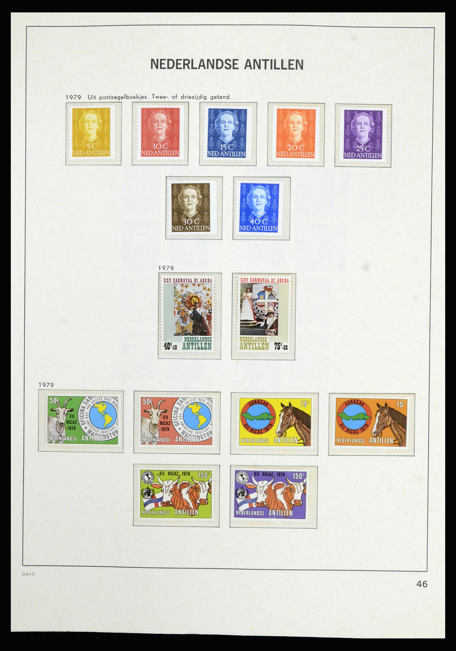 36802 048 - Postzegelverzameling 36802 Curaçao en Nederlandse Antillen 1873-1993.