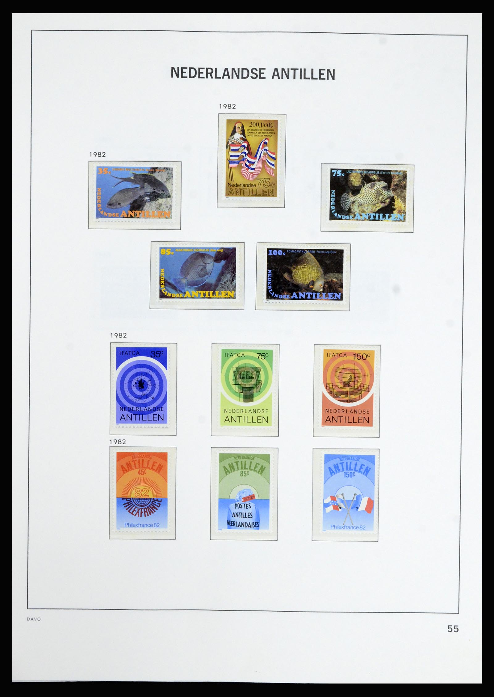 36802 060 - Postzegelverzameling 36802 Curaçao en Nederlandse Antillen 1873-1993.