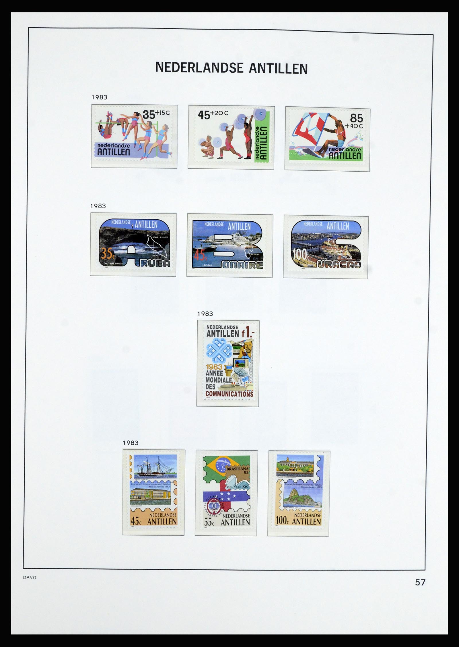 36802 062 - Postzegelverzameling 36802 Curaçao en Nederlandse Antillen 1873-1993.