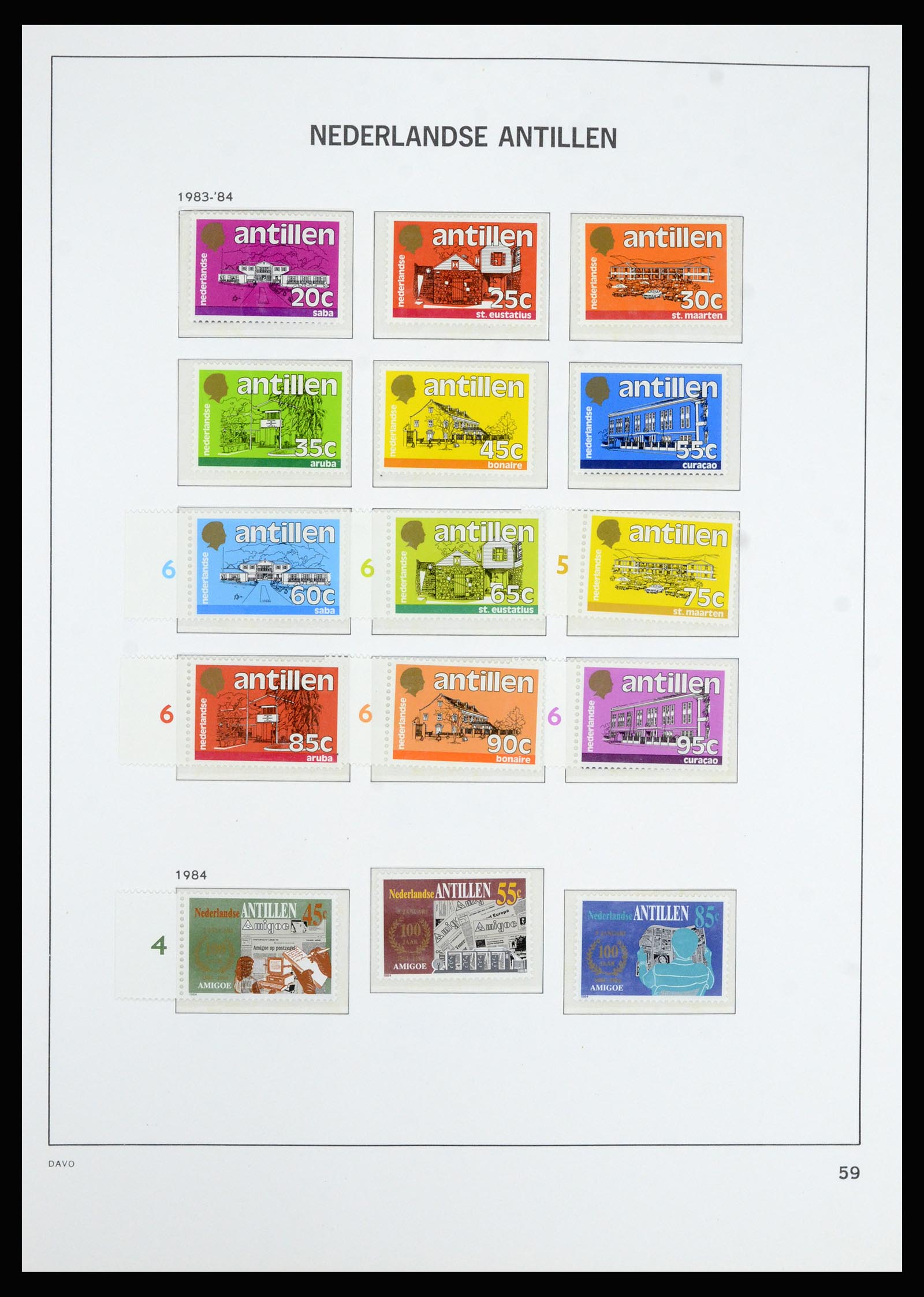 36802 064 - Postzegelverzameling 36802 Curaçao en Nederlandse Antillen 1873-1993.