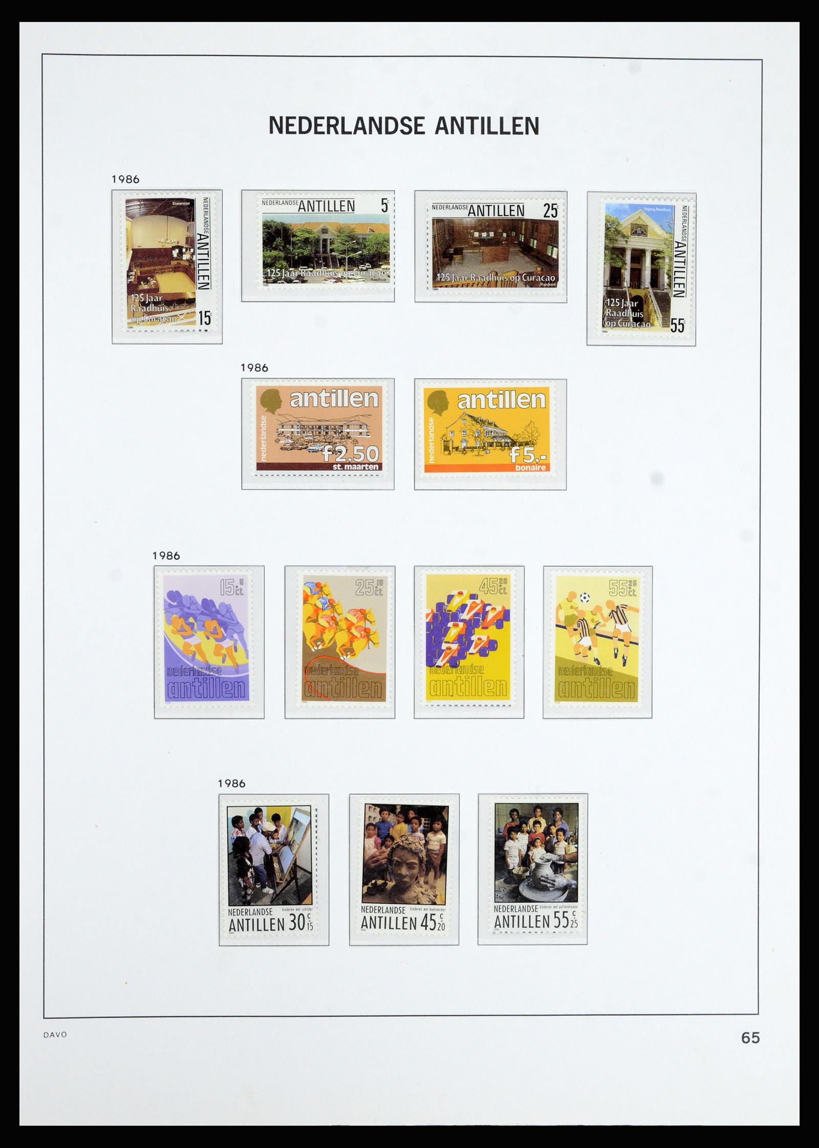 36802 071 - Postzegelverzameling 36802 Curaçao en Nederlandse Antillen 1873-1993.