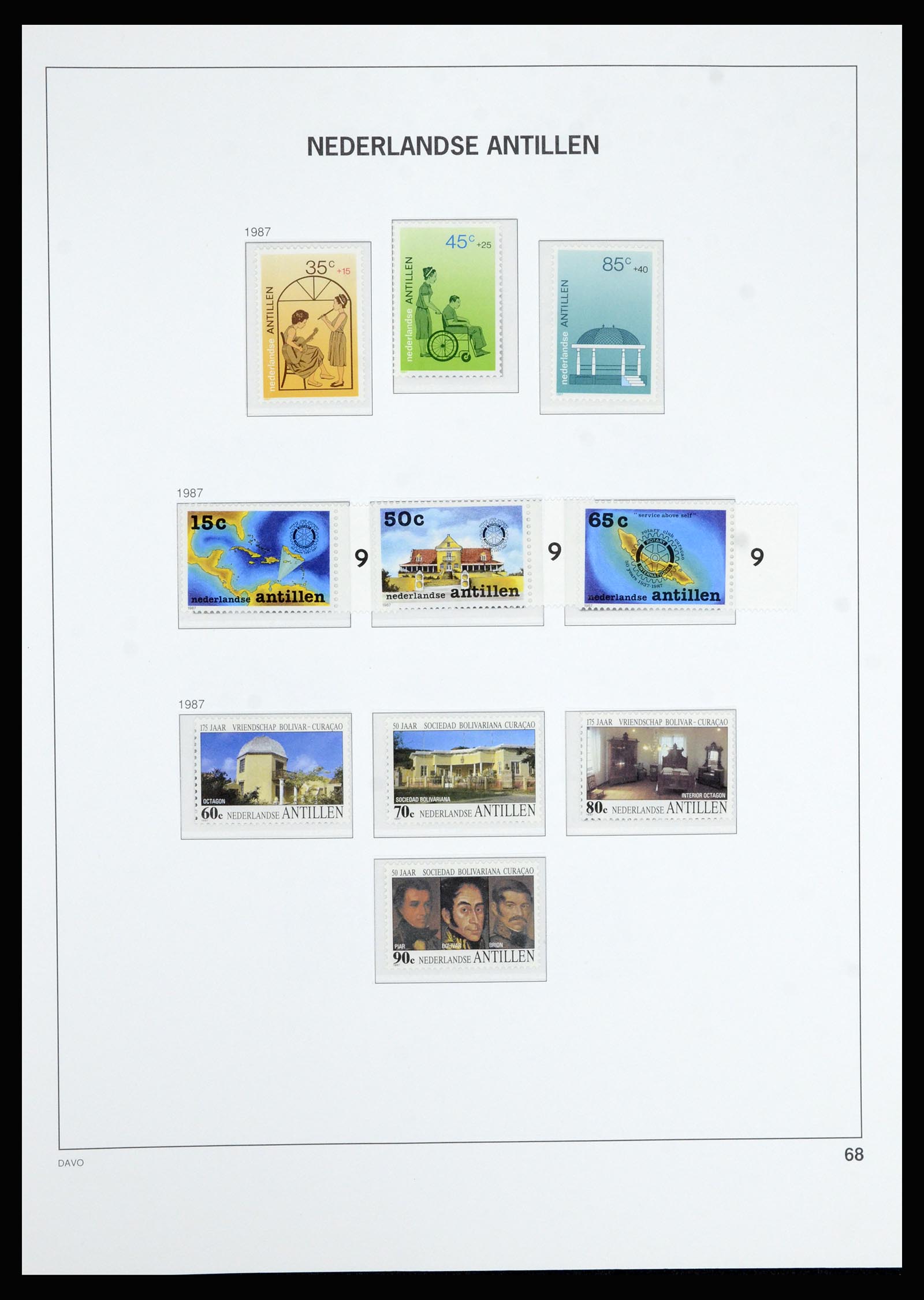 36802 074 - Postzegelverzameling 36802 Curaçao en Nederlandse Antillen 1873-1993.