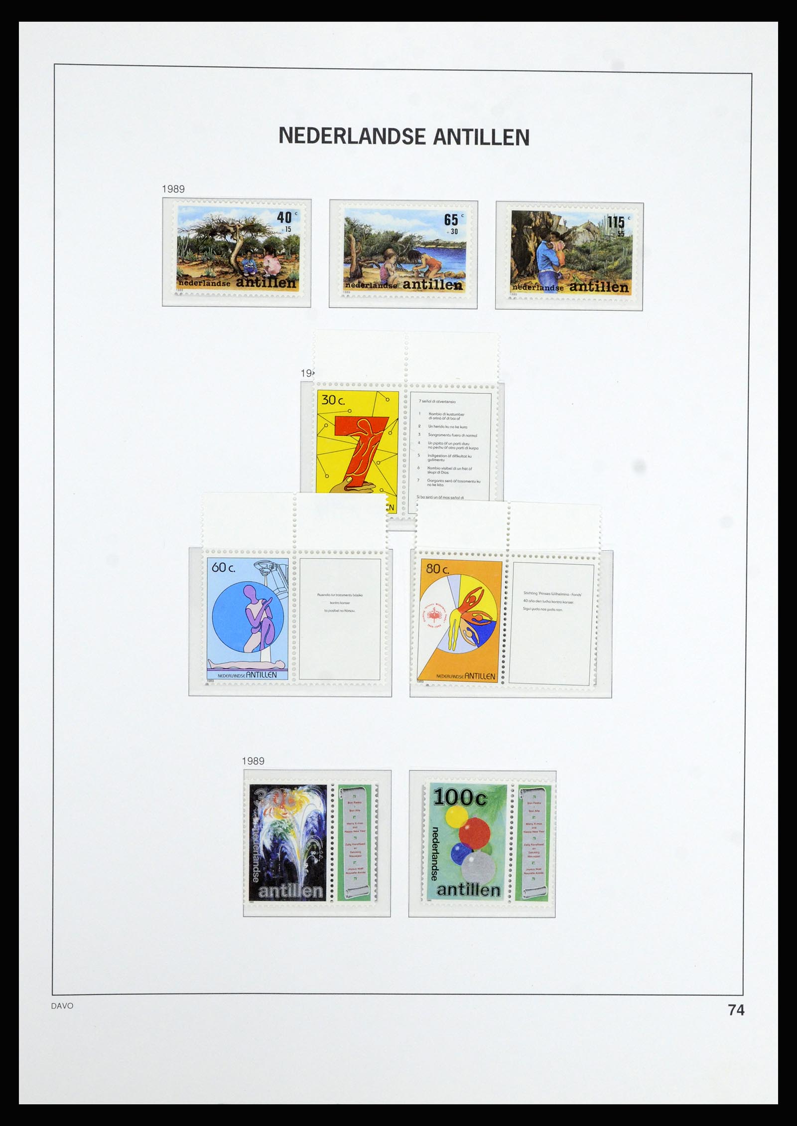 36802 080 - Postzegelverzameling 36802 Curaçao en Nederlandse Antillen 1873-1993.