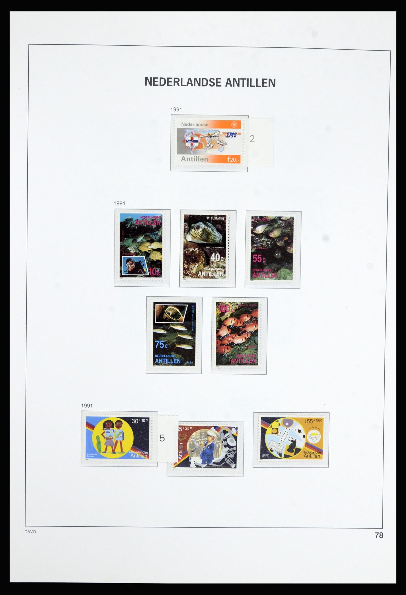 36802 085 - Postzegelverzameling 36802 Curaçao en Nederlandse Antillen 1873-1993.