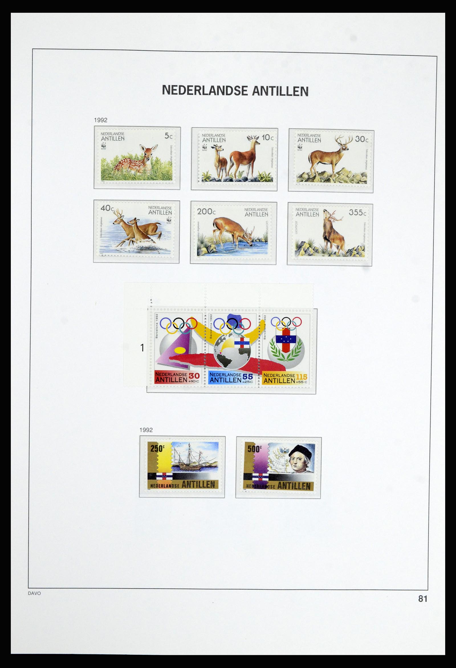 36802 088 - Postzegelverzameling 36802 Curaçao en Nederlandse Antillen 1873-1993.