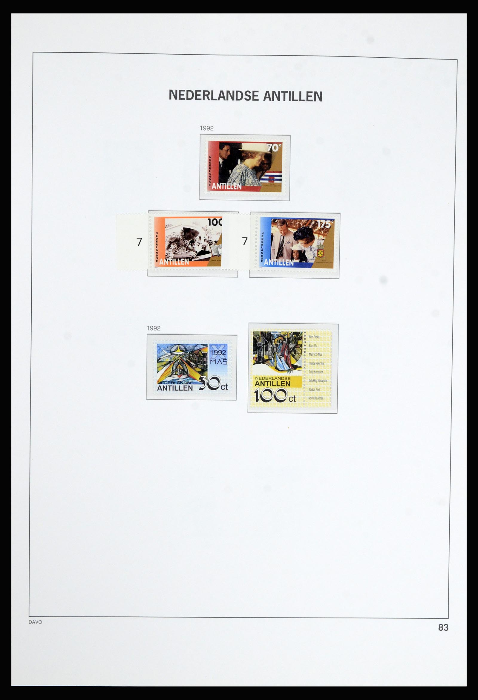 36802 090 - Postzegelverzameling 36802 Curaçao en Nederlandse Antillen 1873-1993.