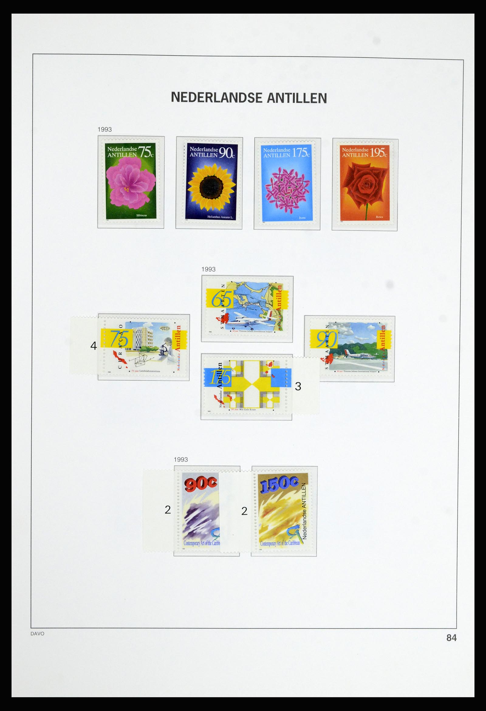 36802 091 - Postzegelverzameling 36802 Curaçao en Nederlandse Antillen 1873-1993.