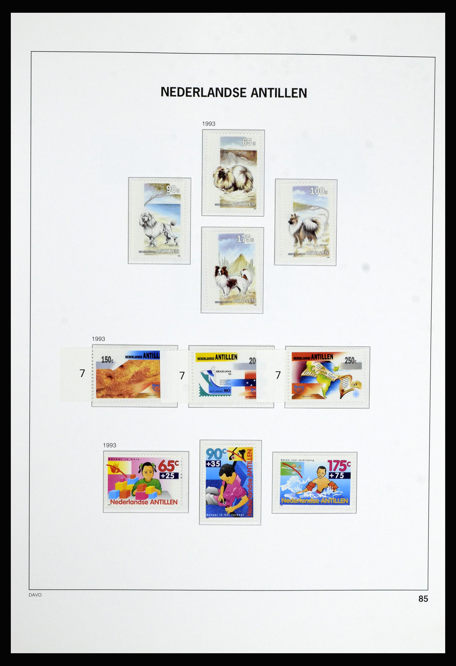 36802 092 - Postzegelverzameling 36802 Curaçao en Nederlandse Antillen 1873-1993.