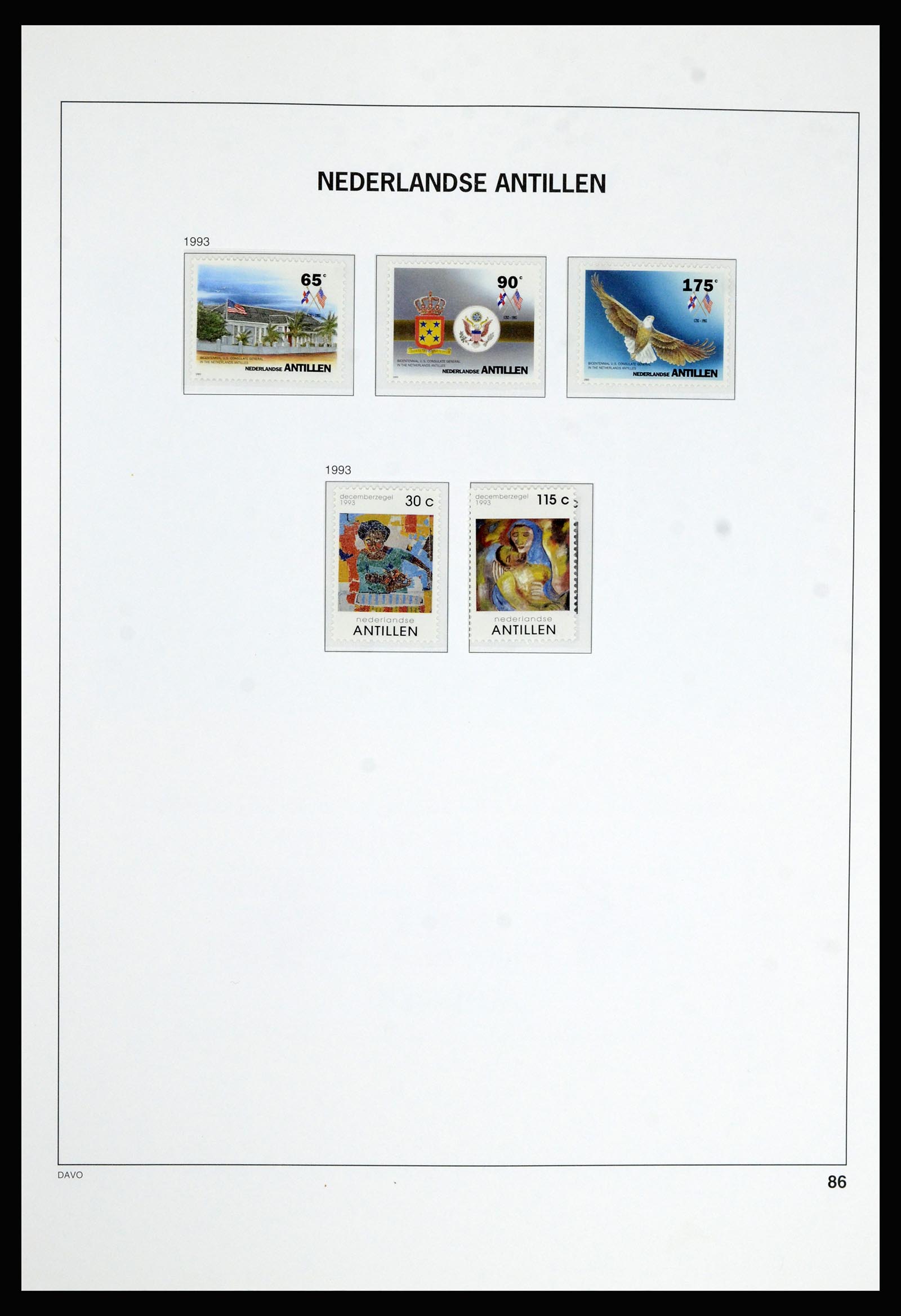 36802 093 - Postzegelverzameling 36802 Curaçao en Nederlandse Antillen 1873-1993.