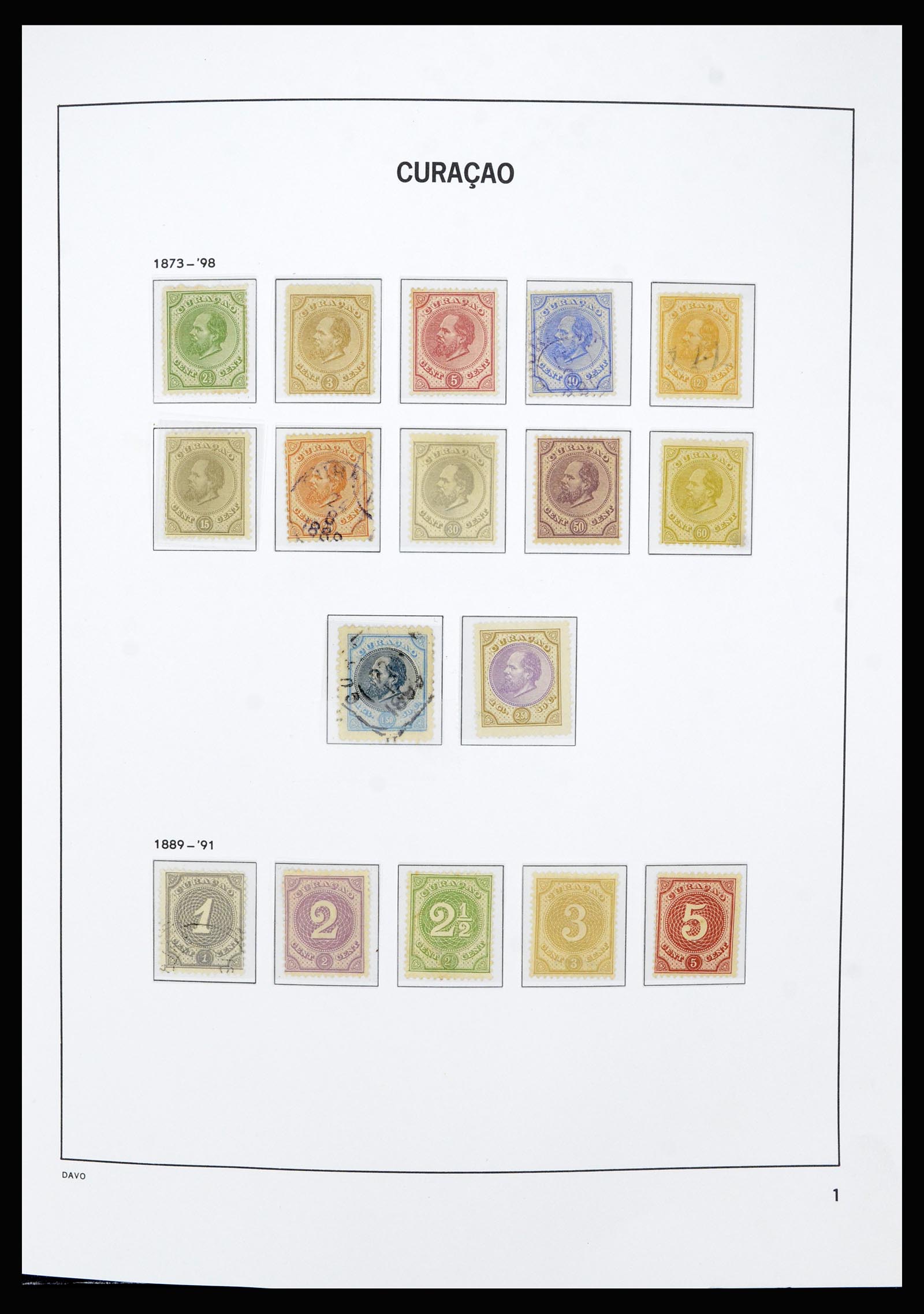 36803 001 - Postzegelverzameling 36803 Curaçao en Nederlandse Antillen 1873-1976.