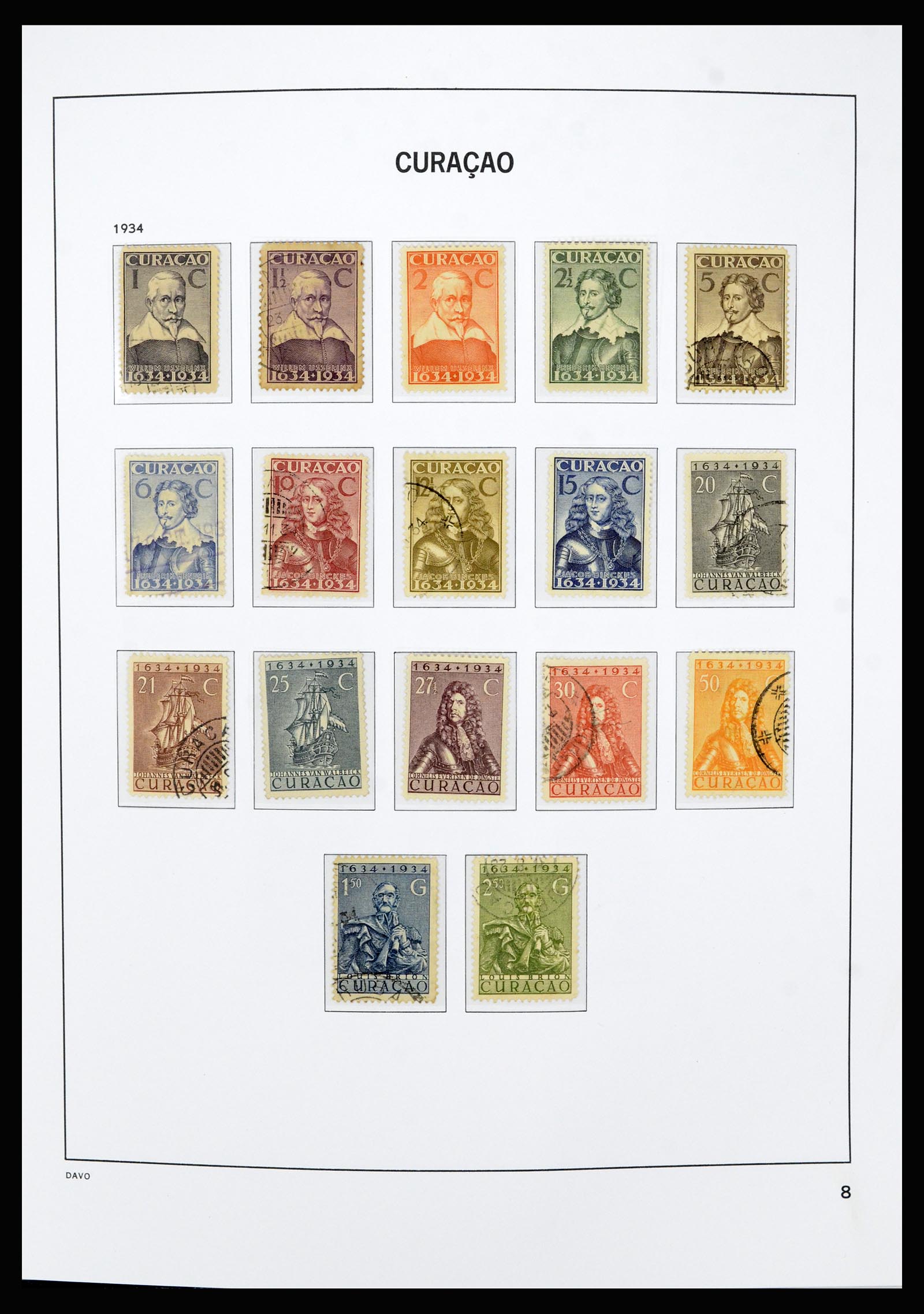 36803 008 - Postzegelverzameling 36803 Curaçao en Nederlandse Antillen 1873-1976.
