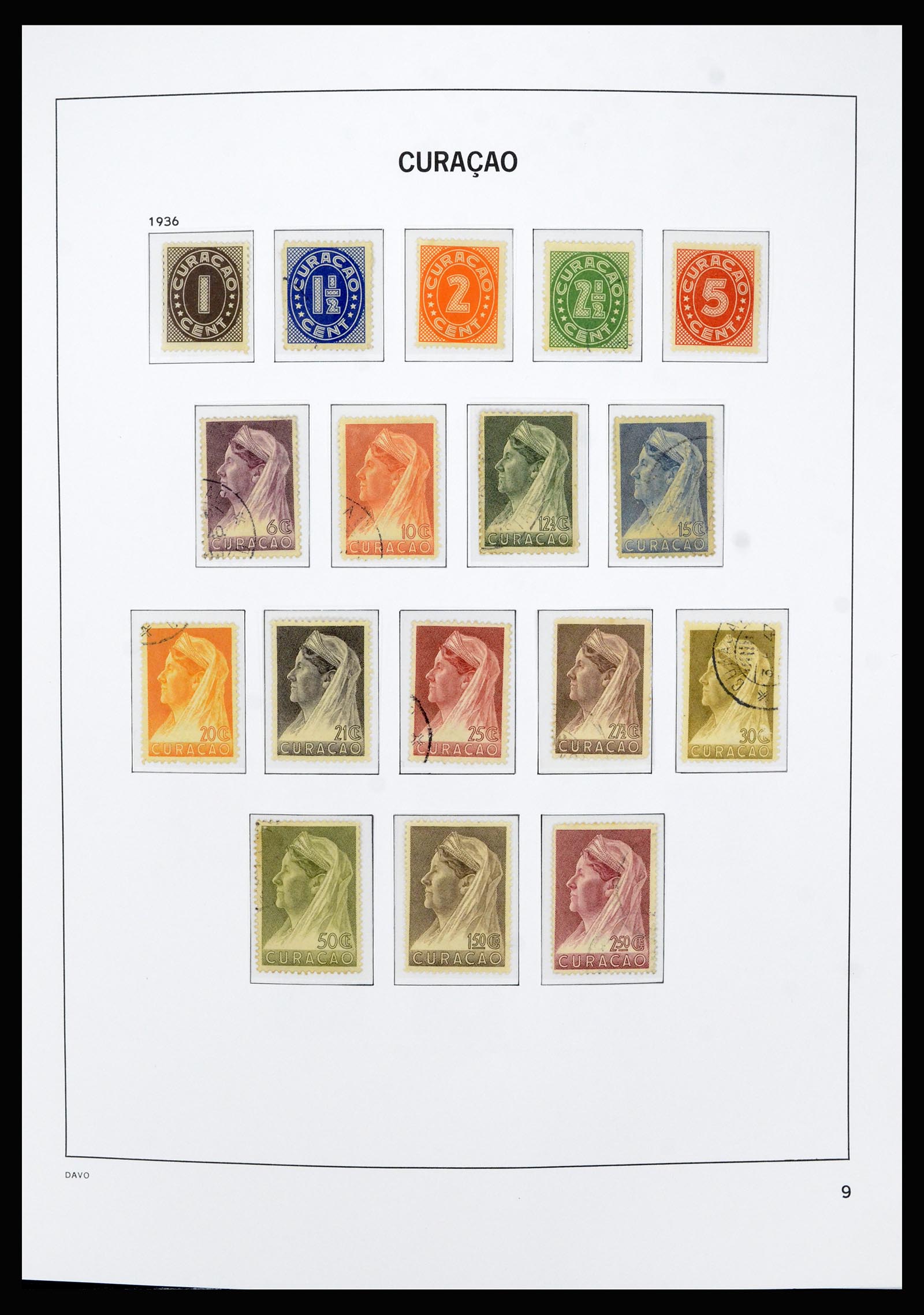 36803 009 - Postzegelverzameling 36803 Curaçao en Nederlandse Antillen 1873-1976.