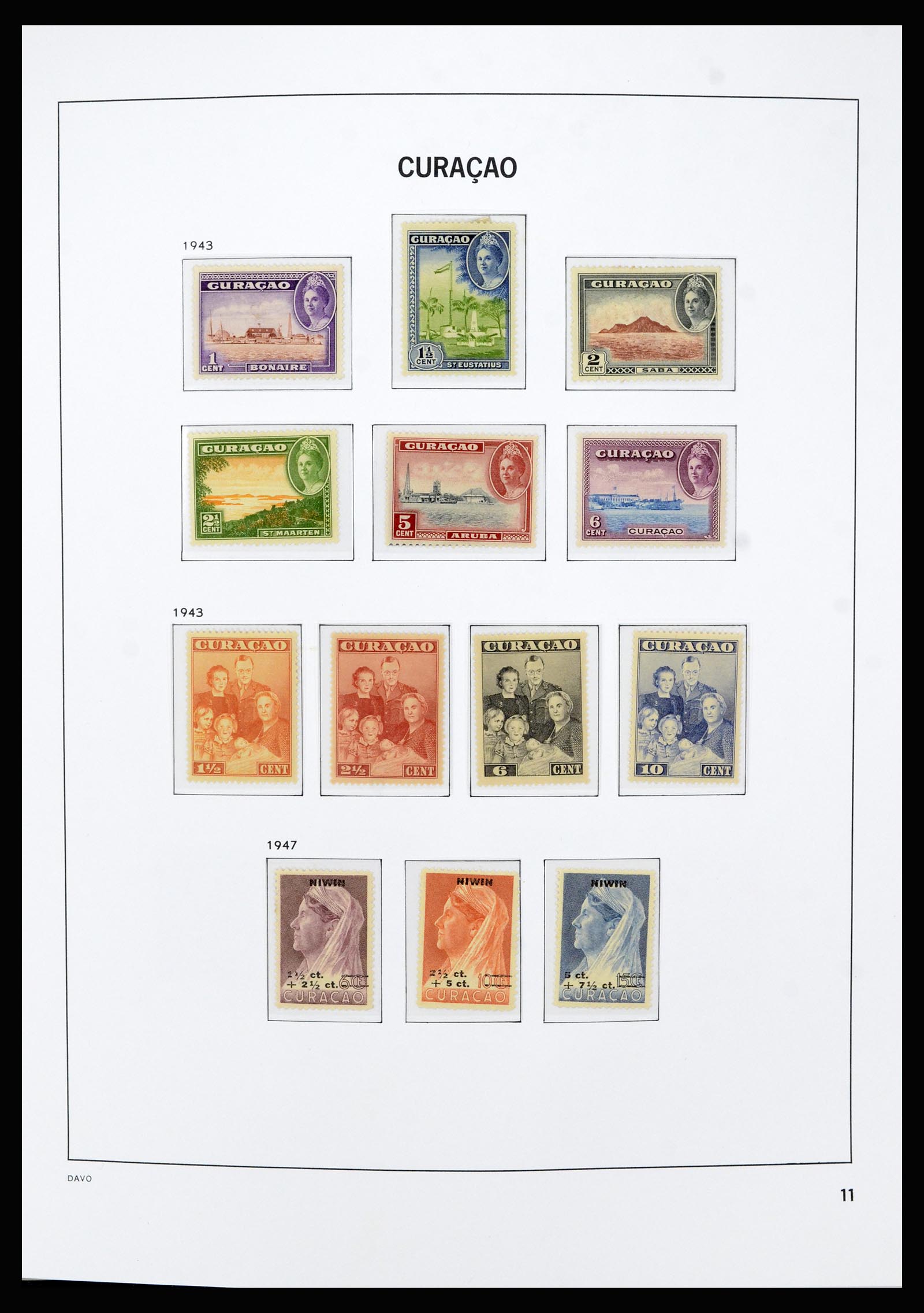 36803 011 - Postzegelverzameling 36803 Curaçao en Nederlandse Antillen 1873-1976.