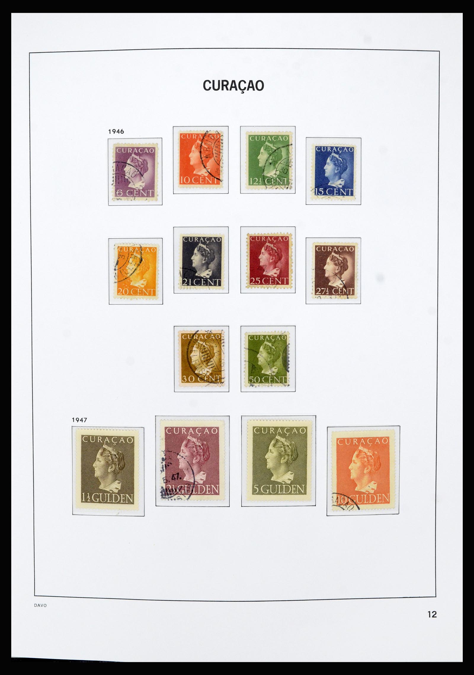 36803 012 - Postzegelverzameling 36803 Curaçao en Nederlandse Antillen 1873-1976.