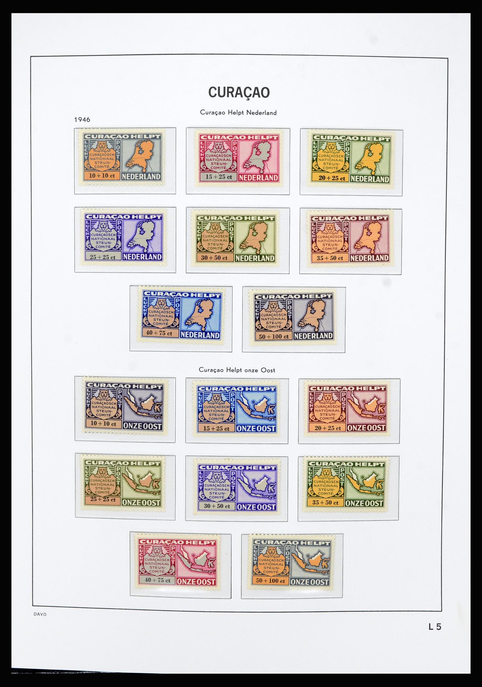 36803 018 - Postzegelverzameling 36803 Curaçao en Nederlandse Antillen 1873-1976.