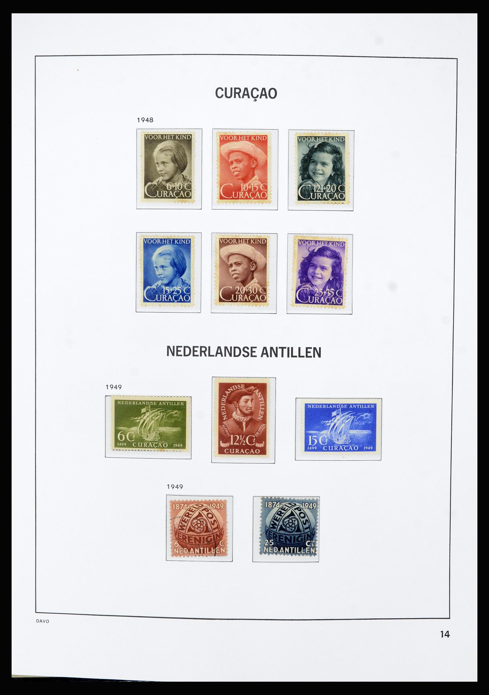 36803 023 - Postzegelverzameling 36803 Curaçao en Nederlandse Antillen 1873-1976.