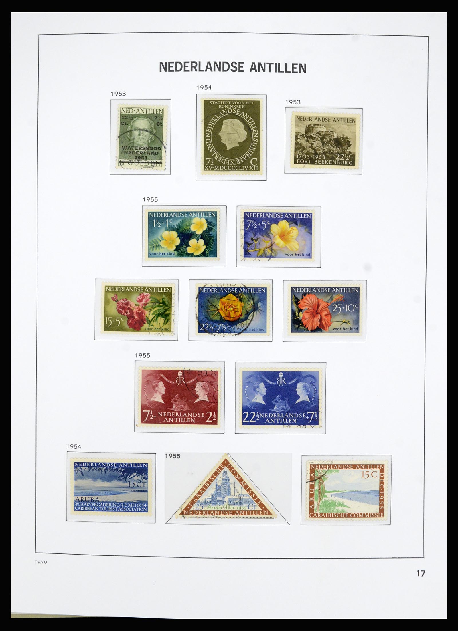 36803 027 - Postzegelverzameling 36803 Curaçao en Nederlandse Antillen 1873-1976.