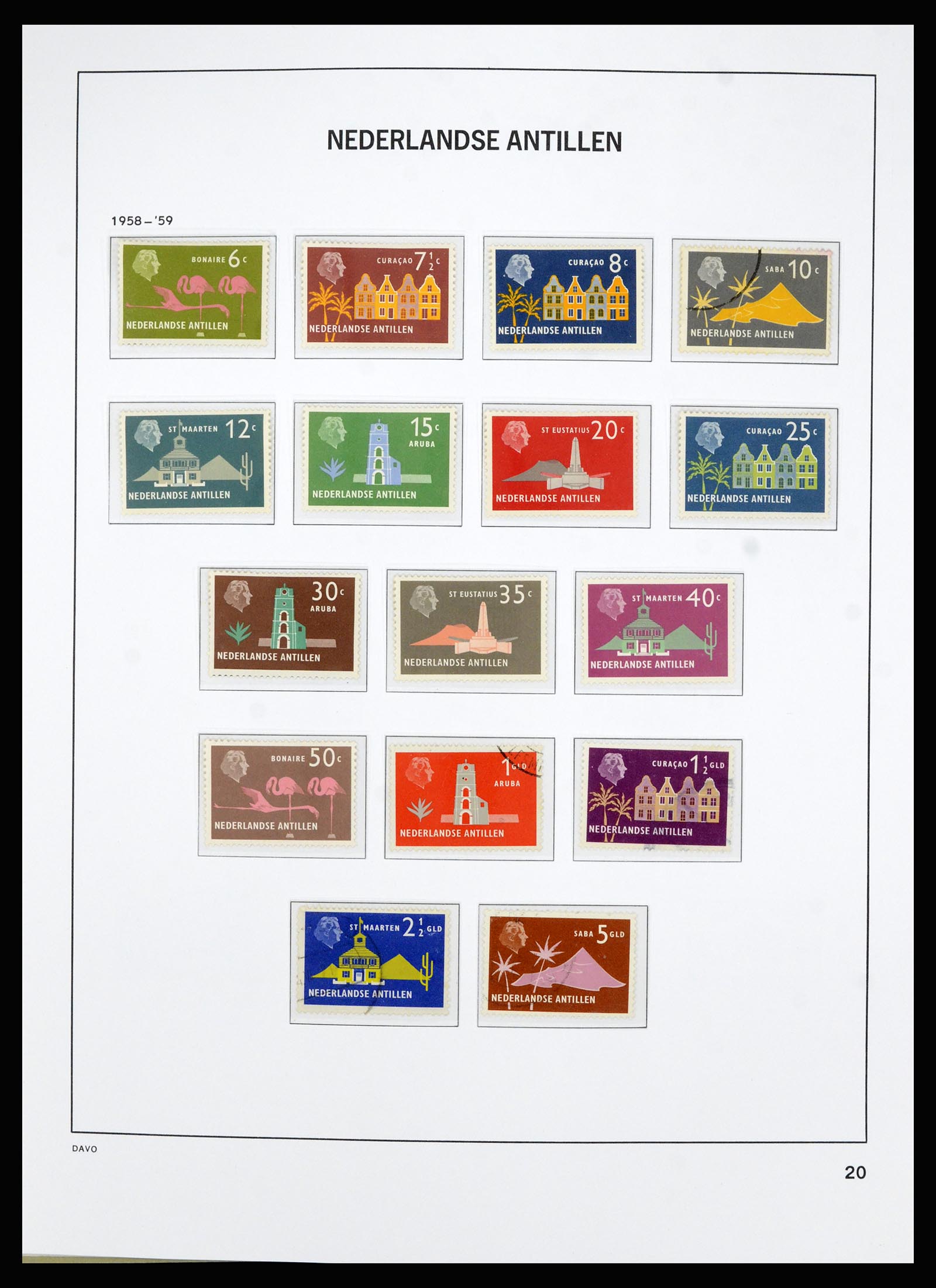 36803 030 - Postzegelverzameling 36803 Curaçao en Nederlandse Antillen 1873-1976.