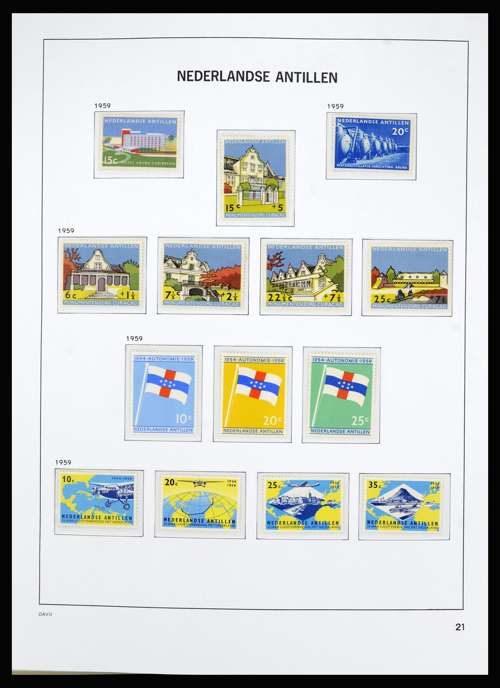 36803 031 - Postzegelverzameling 36803 Curaçao en Nederlandse Antillen 1873-1976.