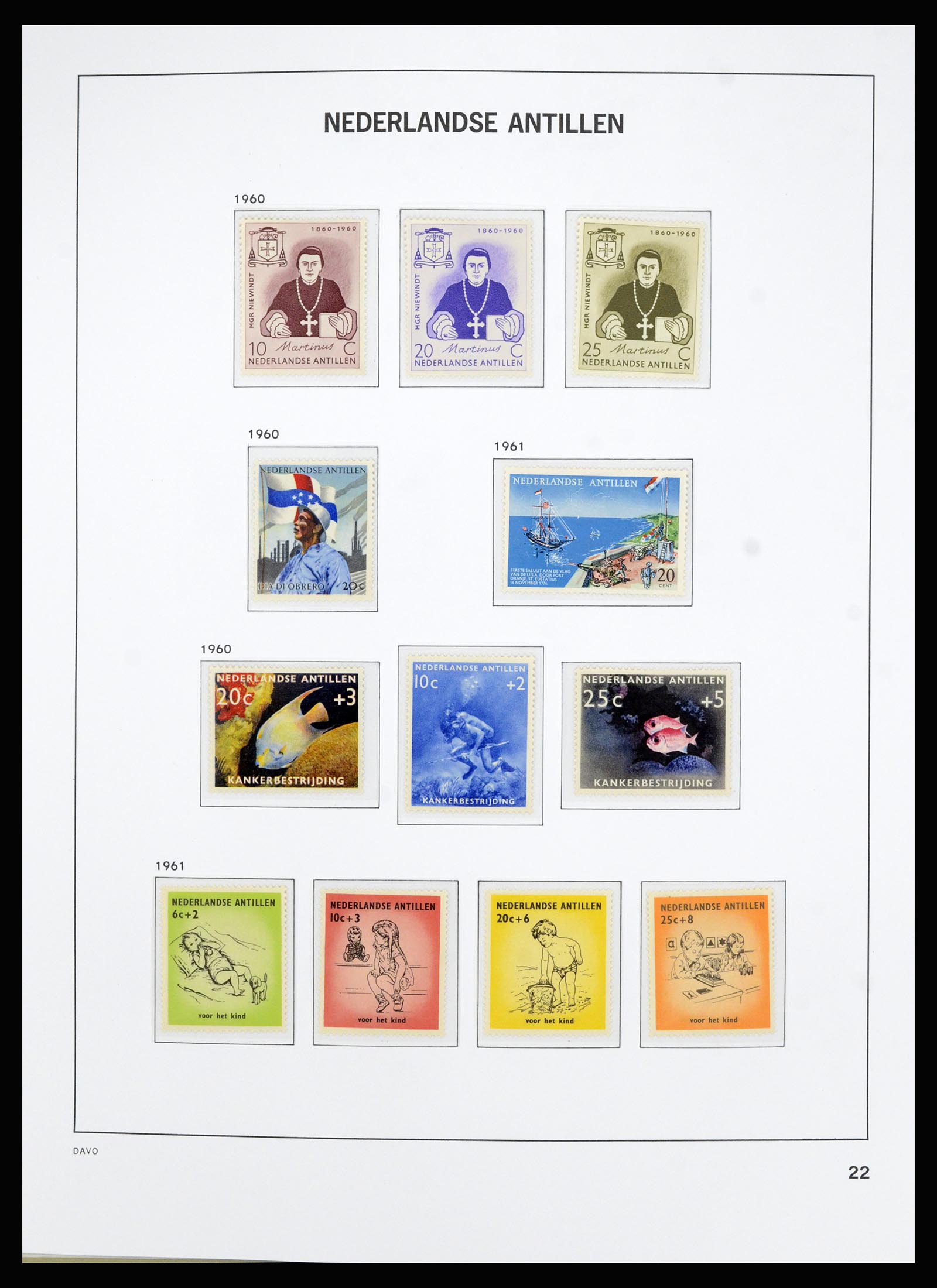 36803 032 - Postzegelverzameling 36803 Curaçao en Nederlandse Antillen 1873-1976.