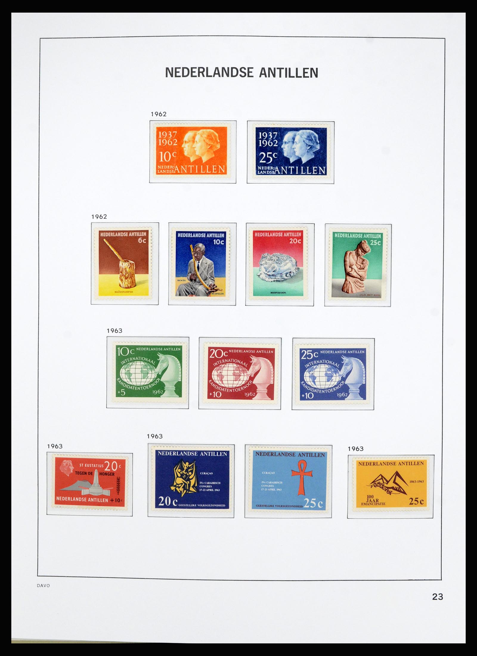 36803 033 - Postzegelverzameling 36803 Curaçao en Nederlandse Antillen 1873-1976.
