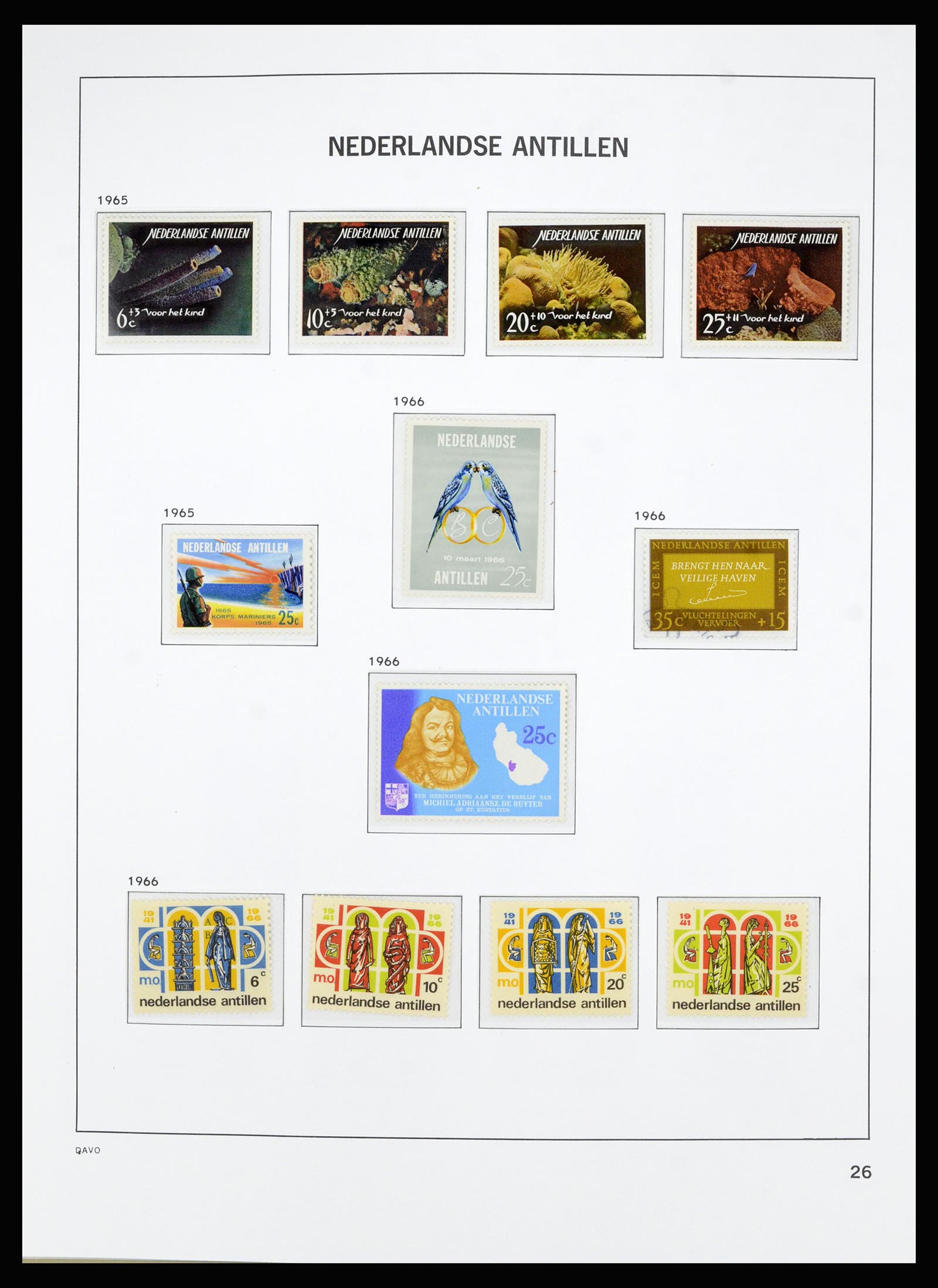 36803 037 - Postzegelverzameling 36803 Curaçao en Nederlandse Antillen 1873-1976.