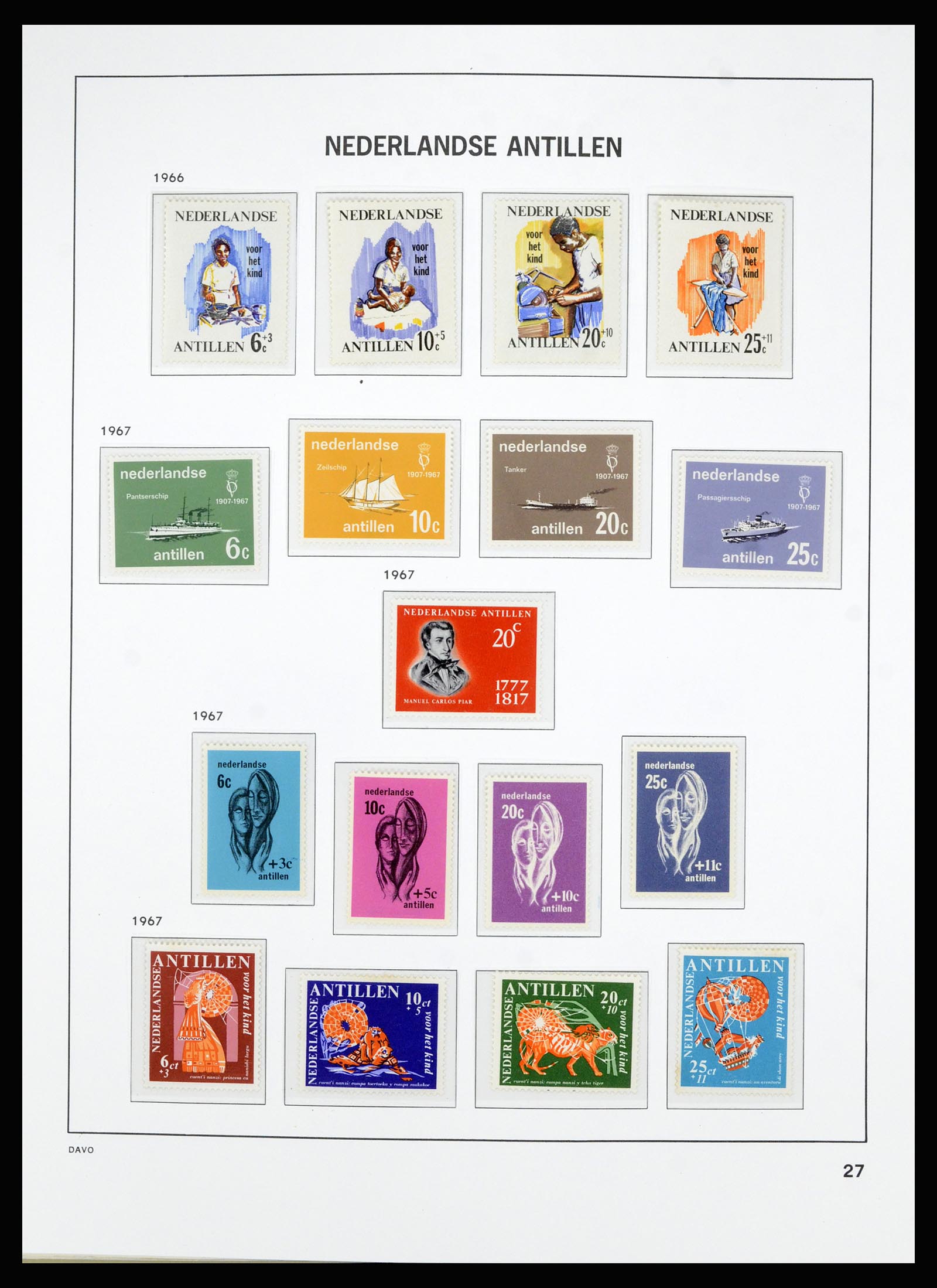 36803 038 - Postzegelverzameling 36803 Curaçao en Nederlandse Antillen 1873-1976.