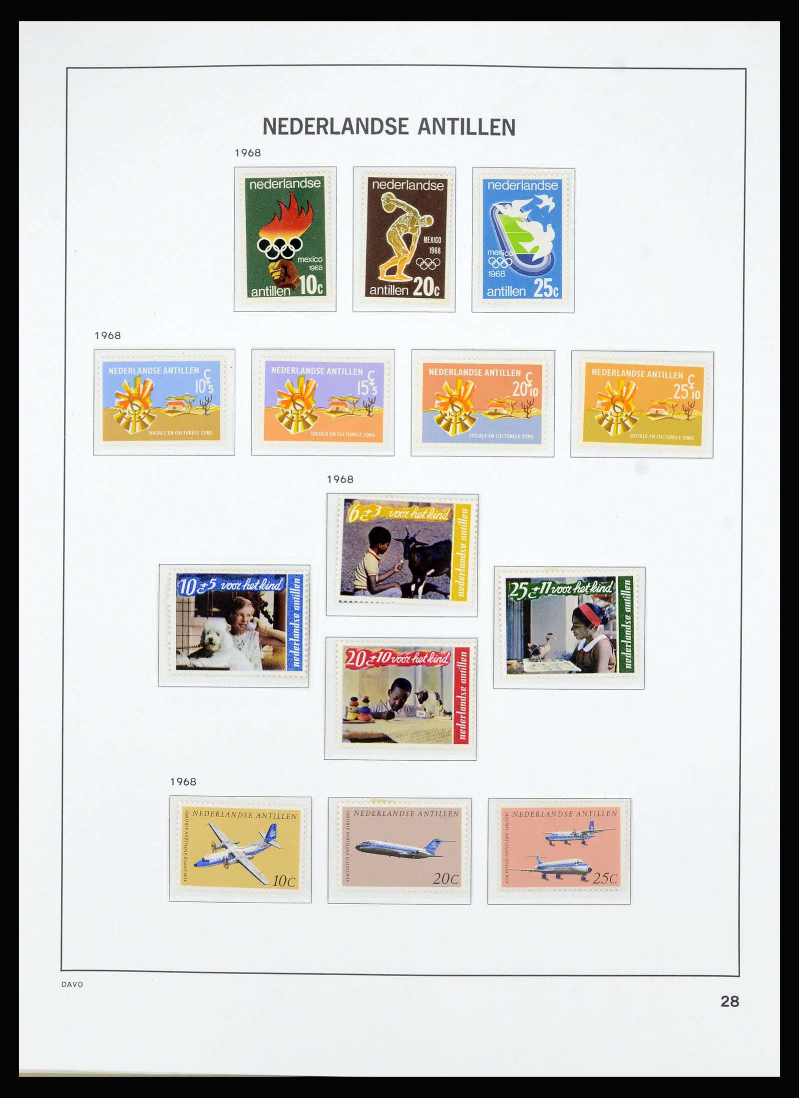 36803 039 - Postzegelverzameling 36803 Curaçao en Nederlandse Antillen 1873-1976.