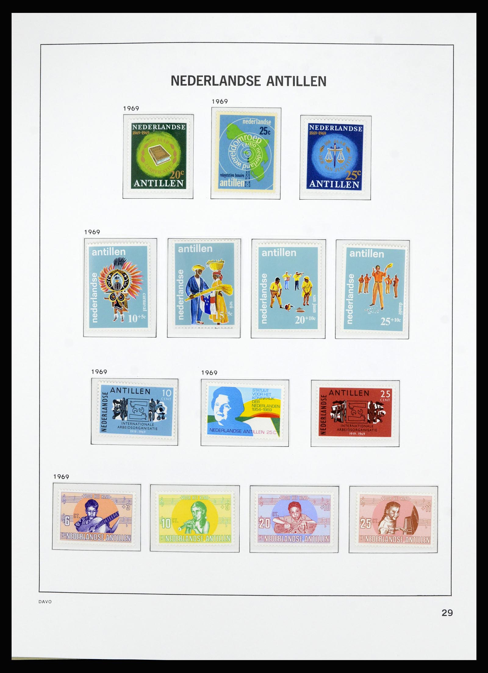 36803 040 - Postzegelverzameling 36803 Curaçao en Nederlandse Antillen 1873-1976.