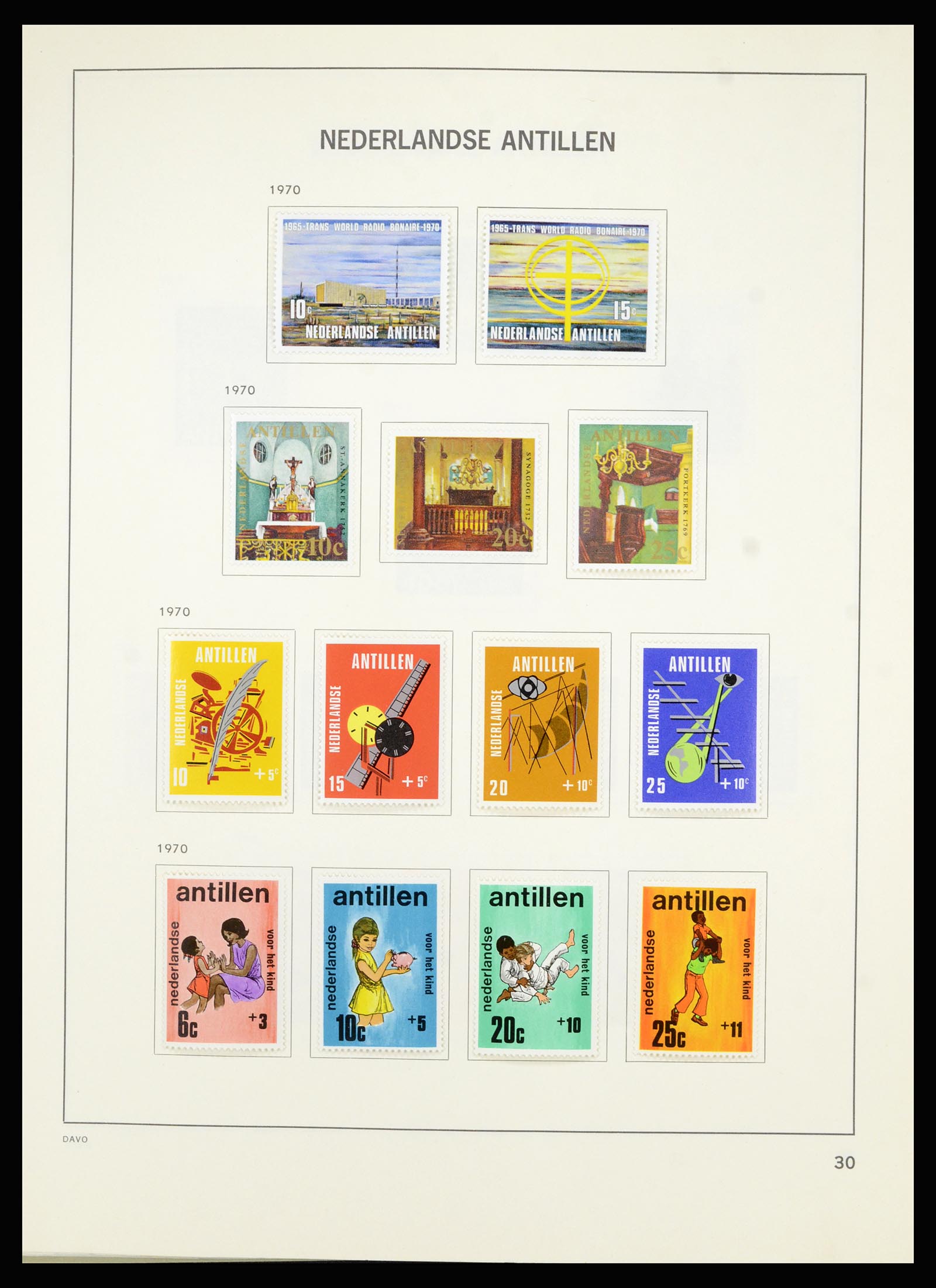 36803 041 - Postzegelverzameling 36803 Curaçao en Nederlandse Antillen 1873-1976.