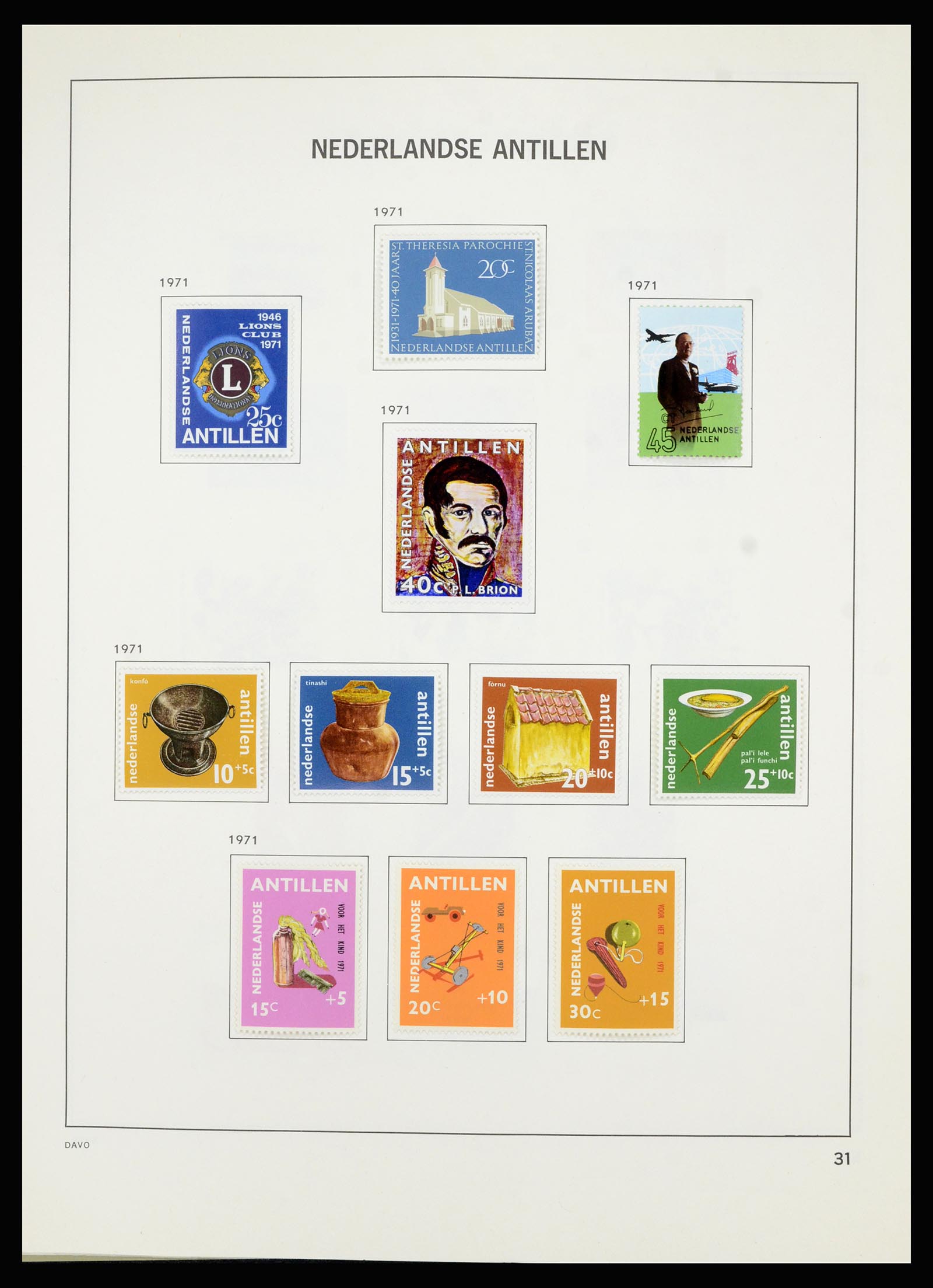 36803 042 - Postzegelverzameling 36803 Curaçao en Nederlandse Antillen 1873-1976.