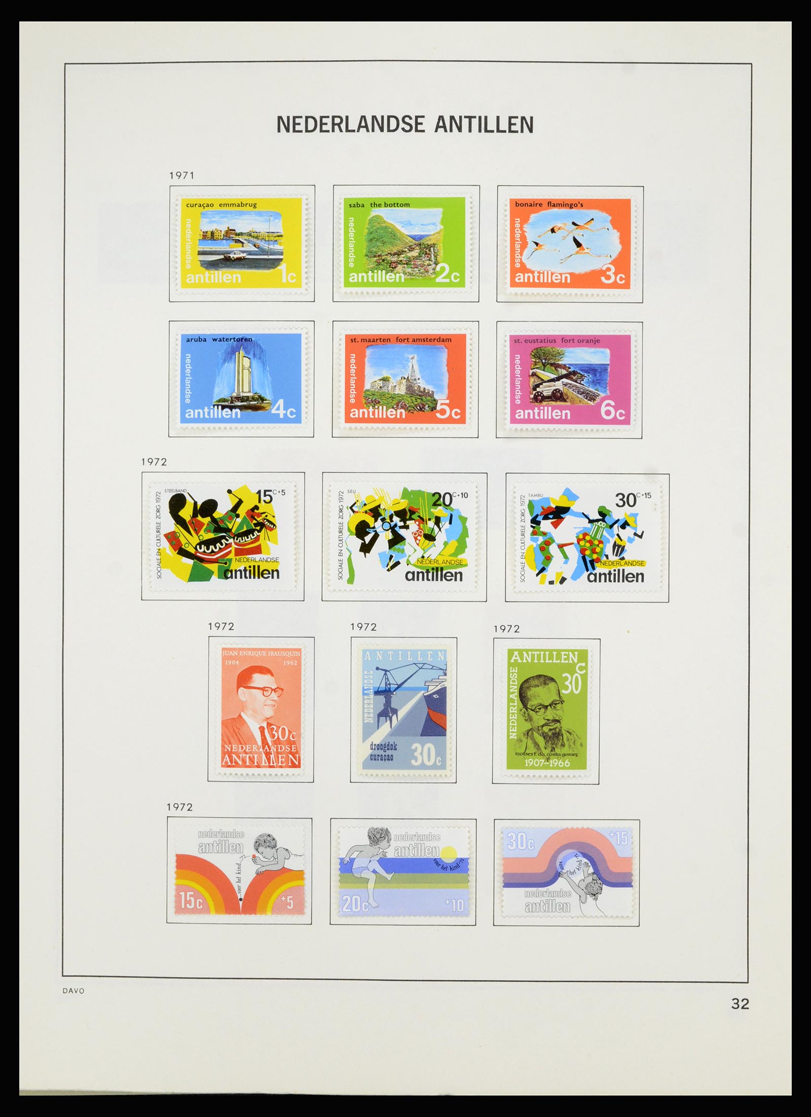 36803 043 - Postzegelverzameling 36803 Curaçao en Nederlandse Antillen 1873-1976.
