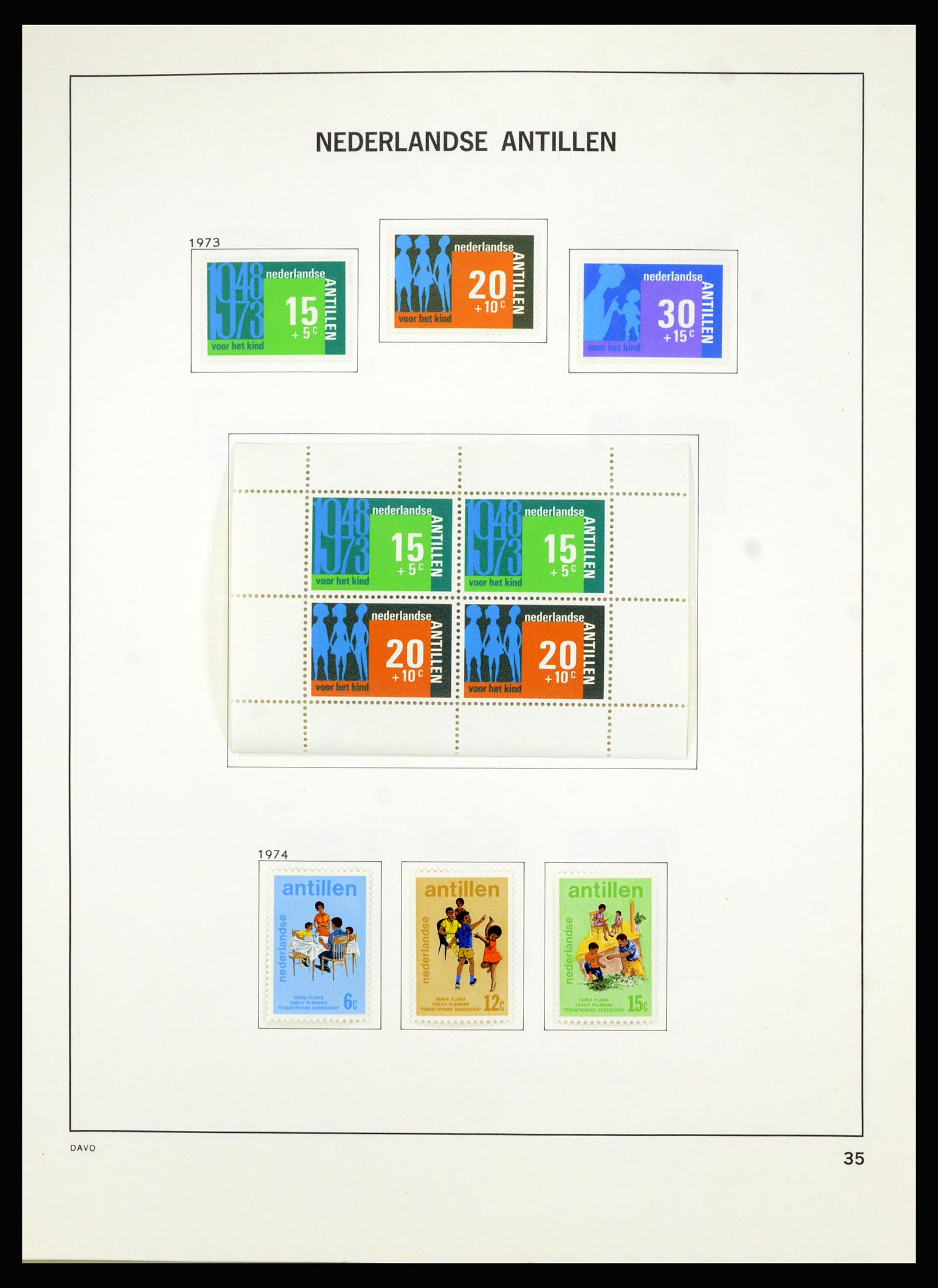 36803 046 - Postzegelverzameling 36803 Curaçao en Nederlandse Antillen 1873-1976.
